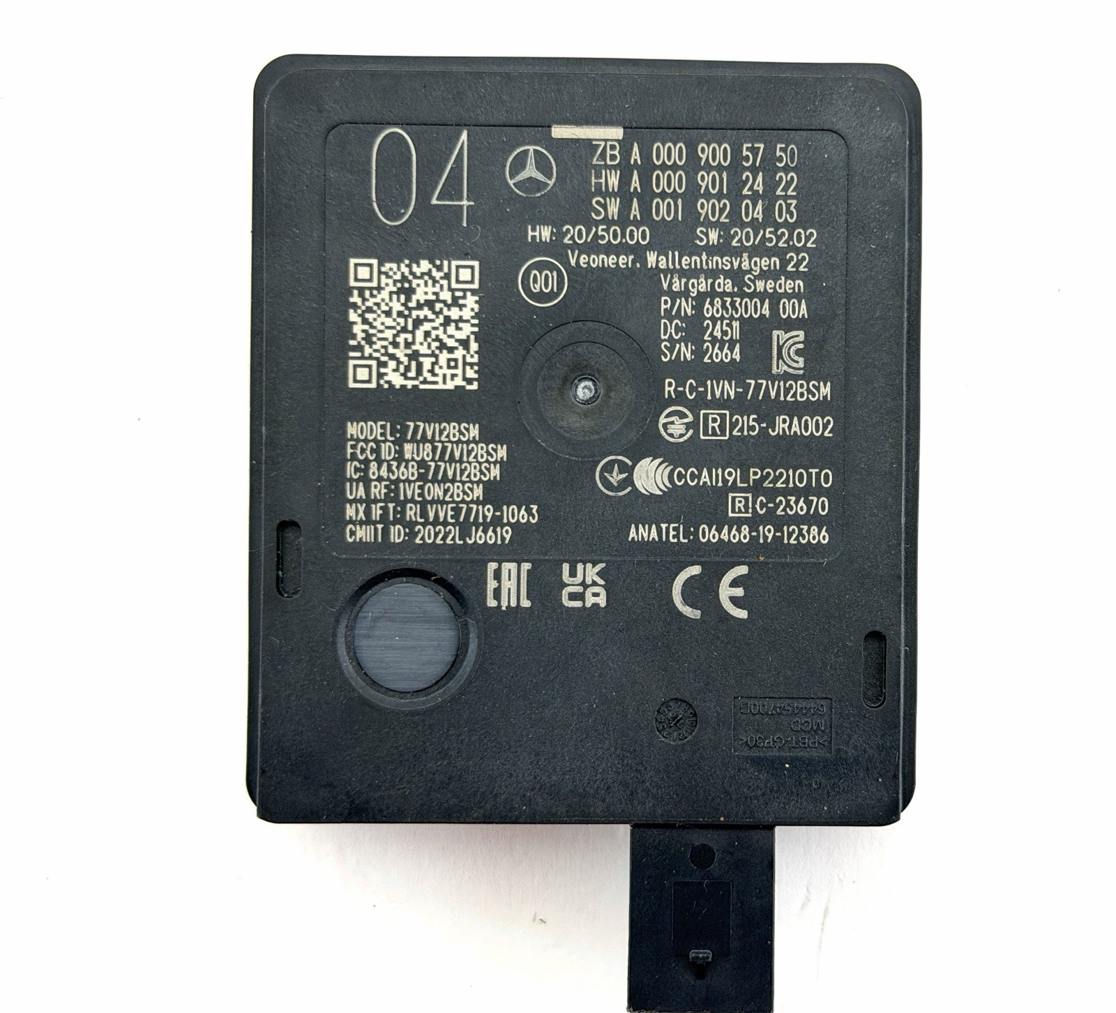 2026 Mercedes Benz C300 Blind Spot Sensor A0009005750 C 24 25 OEM Radar 2026 Mercedes Benz C300 Blind Spot Sensor A0009005750 C 24 25 OEM Radar