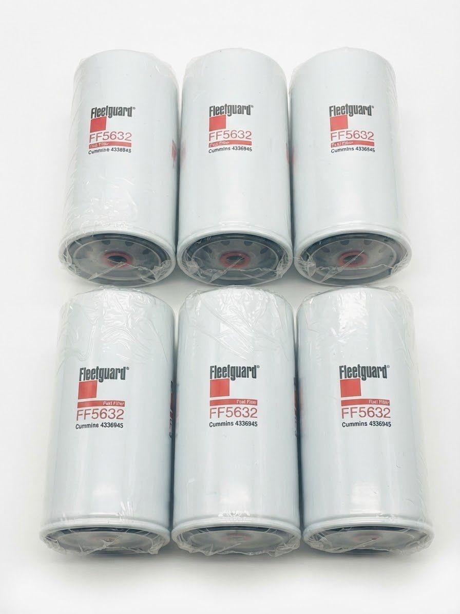 (6 pack) FF5632 Fleetguard Replaces 4934845, BF7940, P550880; P550881, 33966 (6 pack) FF5632 Fleetguard Replaces 4934845, BF7940, P550880; P550881, 33966