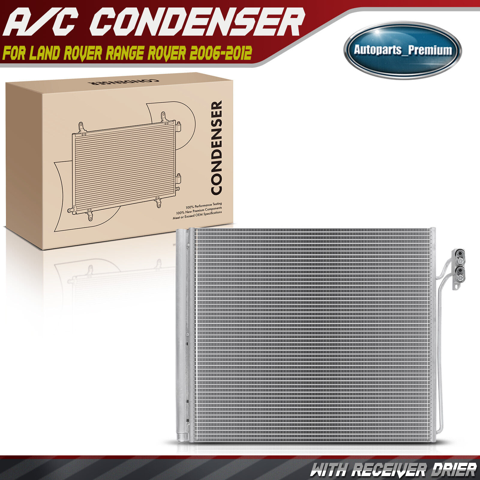 New A/C Air Conditioning Condenser w/ Receiver Drier for Land Rover Range Rover