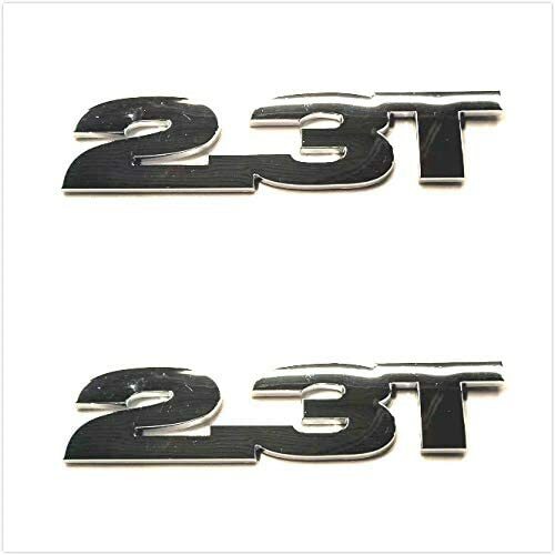 2x Mustang EB 2.3T Chrome Silver Trunk Fender emblem Badge 2.3T ECOBOOST Set 2x Mustang EB 2.3T Chrome Silver Trunk Fender emblem Badge 2.3T ECOBOOST Set