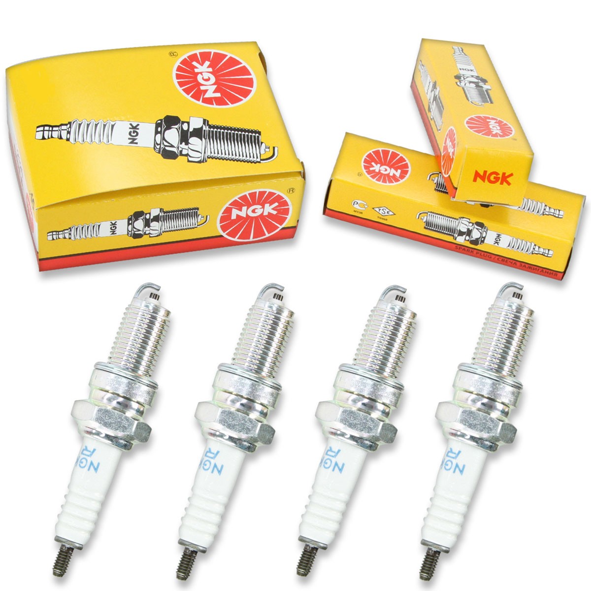 85-23 Honda Yamaha Kawasaki NGK Standard Resistor Spark Plug DPR6EA-9 QTY4 85-23 Honda Yamaha Kawasaki NGK Standard Resistor Spark Plug DPR6EA-9 QTY4