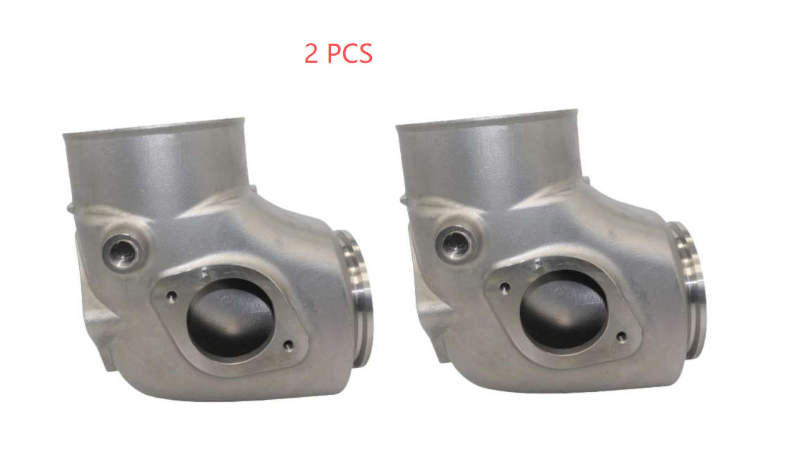 2Pcs Stainless steel Elbow for Volvo Penta D4-180 / D4-320 Repl 21684826 3884701