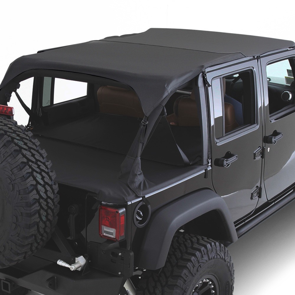 For Jeep Wrangler JK 2018 Smittybilt 94635 Outback Black Diamond Bikini Top