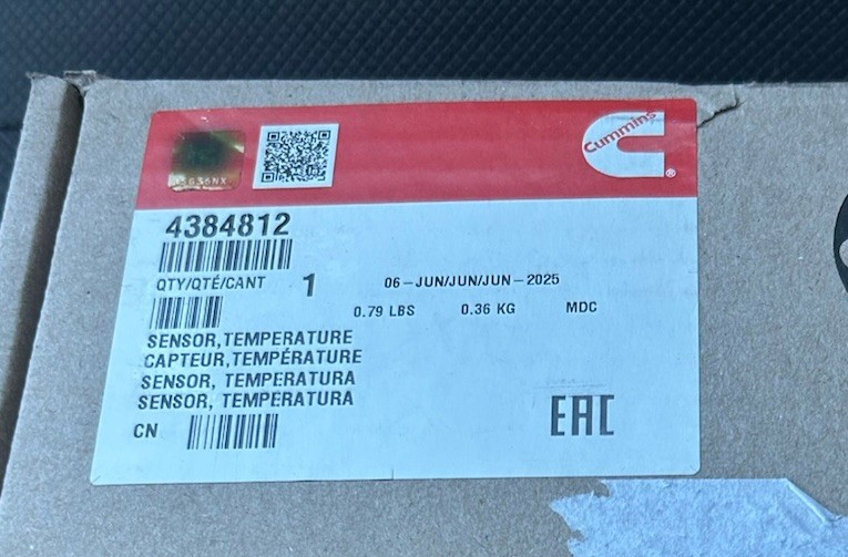 OEM Genuine Cummins After Treatment Temp Sensor Assy. # 4384812 OEM Genuine Cummins After Treatment Temp Sensor Assy. # 4384812