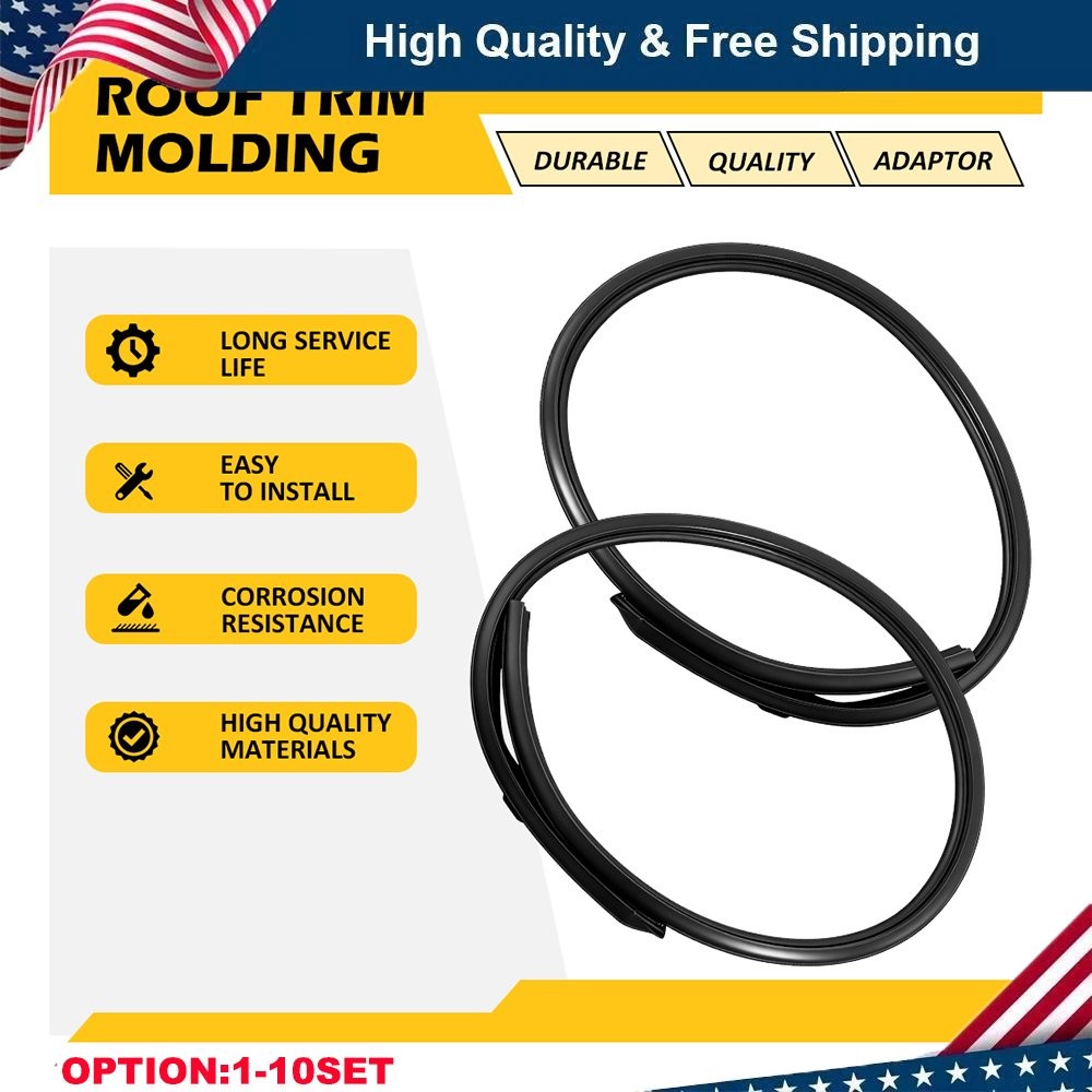LH&RH Roof Molding Drip Weatherstrip Trim Seal Kit For Ford F-150 2004-08 2-20X