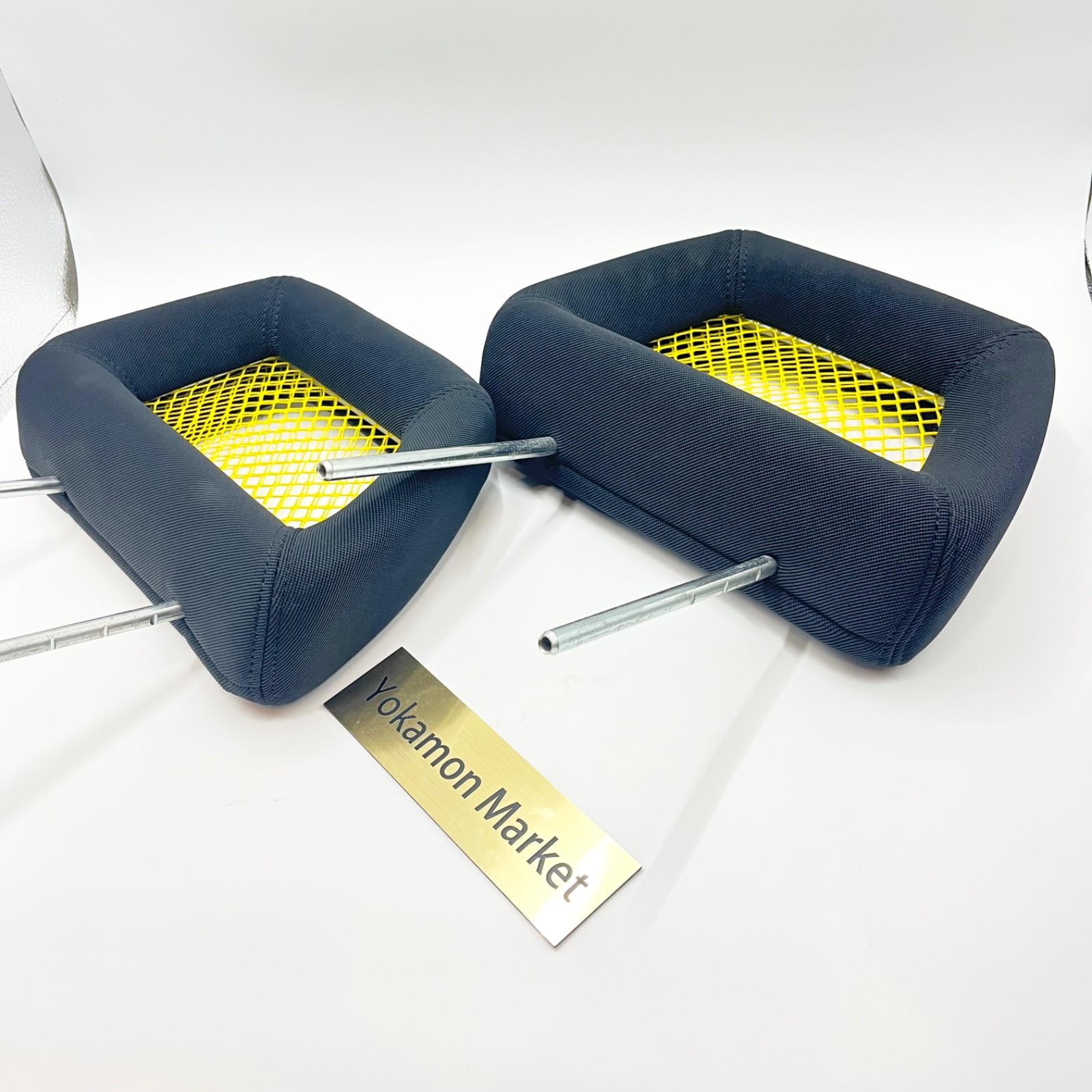 1Day Ship Recaro Genuine Head Rests Headrest Fish Net Yellow HT81S