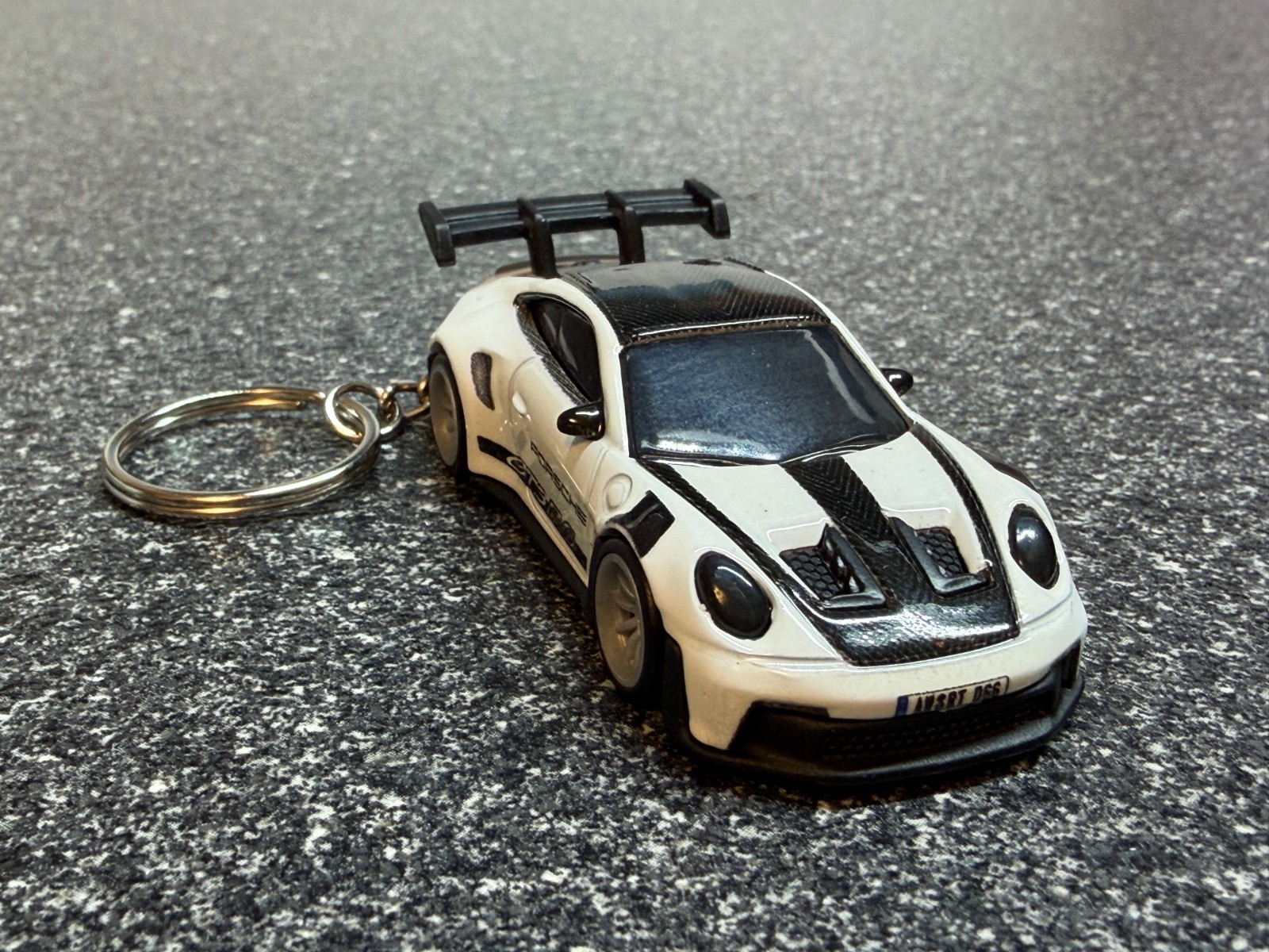 Fits Porsche 992 911 GT3RS Keychain White Hot Wheels Matchbox 2022 Fits Porsche 992 911 GT3RS Keychain White Hot Wheels Matchbox 2022
