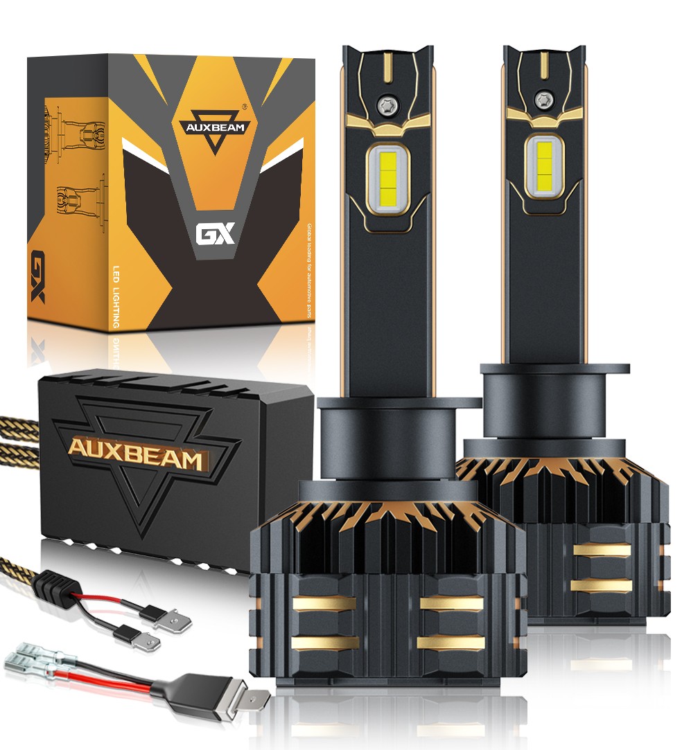 AUXBEAM GX Canbus H1 LED Headlight Bulb Kit High Low Beam 6500K Super White 120W