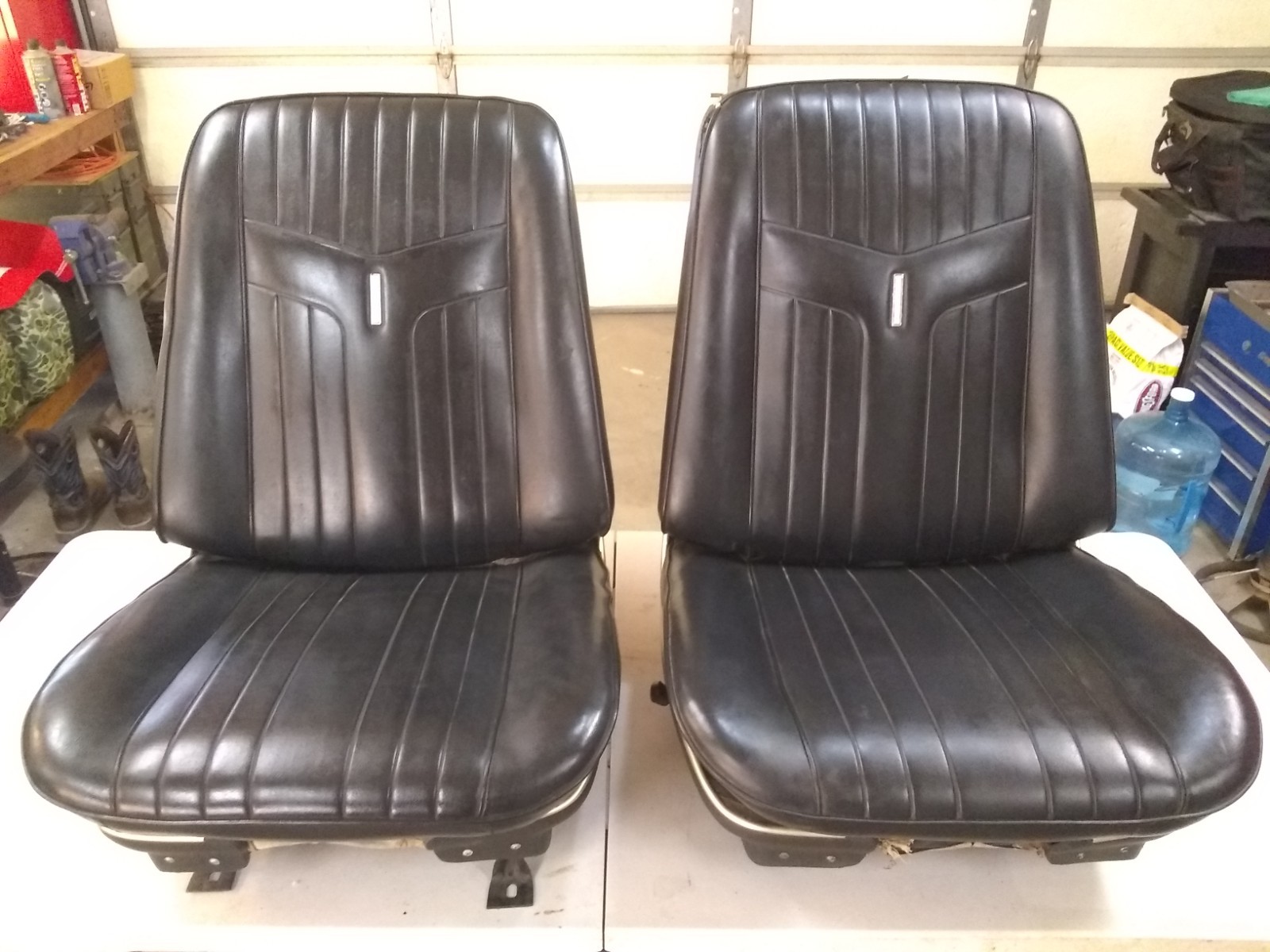 VTG Used OEM GM 1969-72 GM A-Body Strato Bucket Seats, GTO Chevelle Impala, USA