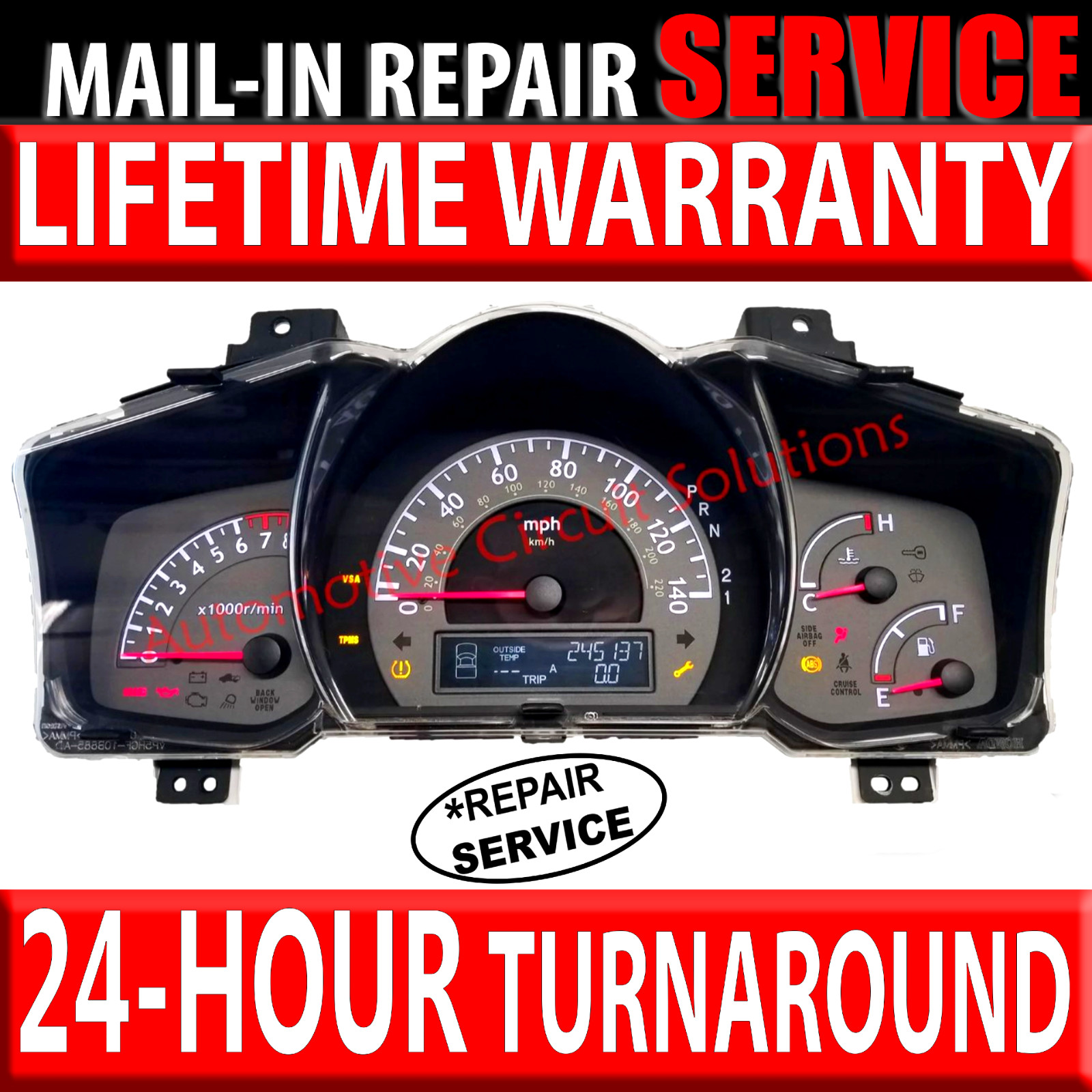 06-14 HONDA Ridgeline Instrument Dash Cluster Odometer Display [REPAIR SERVICE]