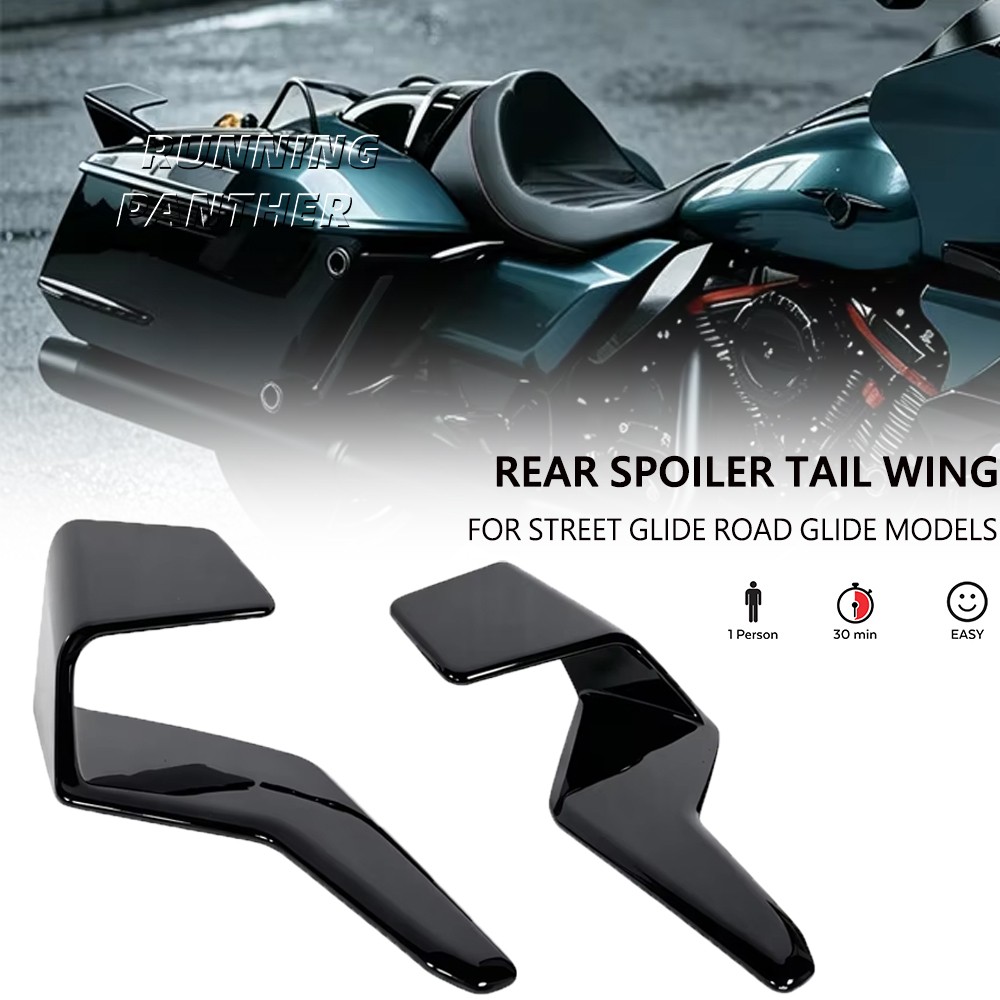 Motorcycle Downforce Rear Spoiler Tail Wing For CVO Road Glide FLTRXSE 2023-2026 Motorcycle Downforce Rear Spoiler Tail Wing For CVO Road Glide FLTRXSE 2023-2026