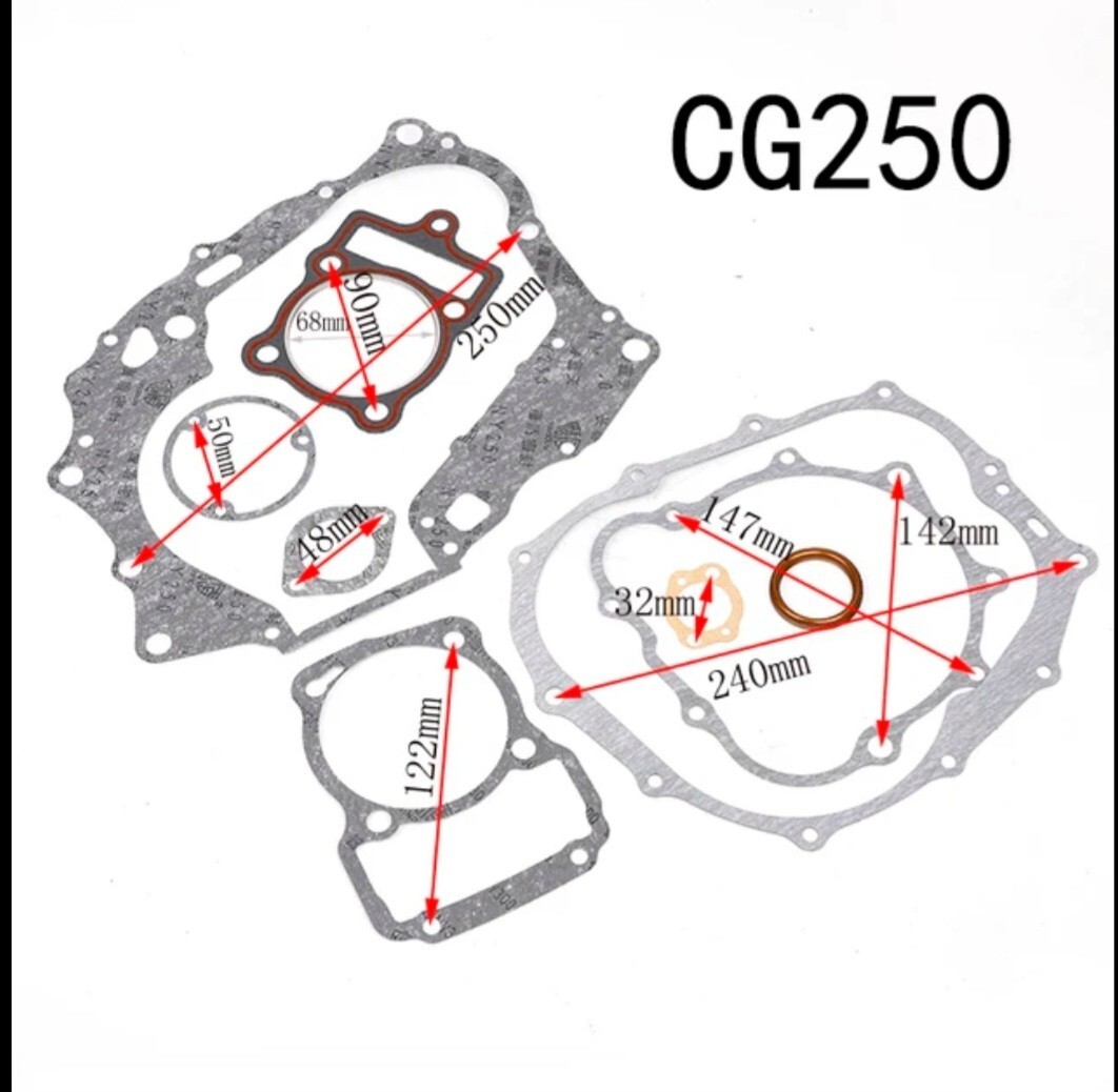 CG 250 ENGINE-FULL GASKET SET FOR REBUILD OR REPAIR CG 250 ENGINE-FULL GASKET SET FOR REBUILD OR REPAIR