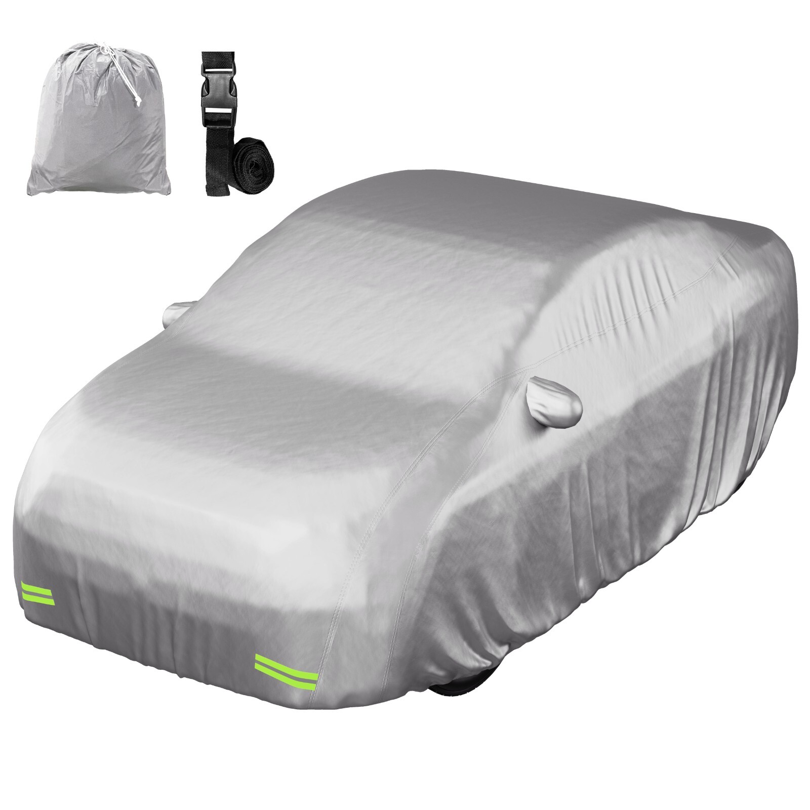 Mockins 190”x75”x60” Silver 190T Polyester Sedan Car Cover