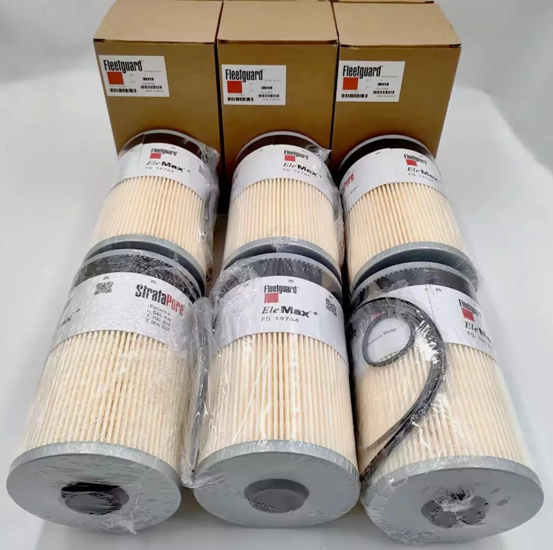 6X FS19764 Fleetguard Fuel Filter with Water Separator Cummins 6X FS19764 Fleetguard Fuel Filter with Water Separator Cummins