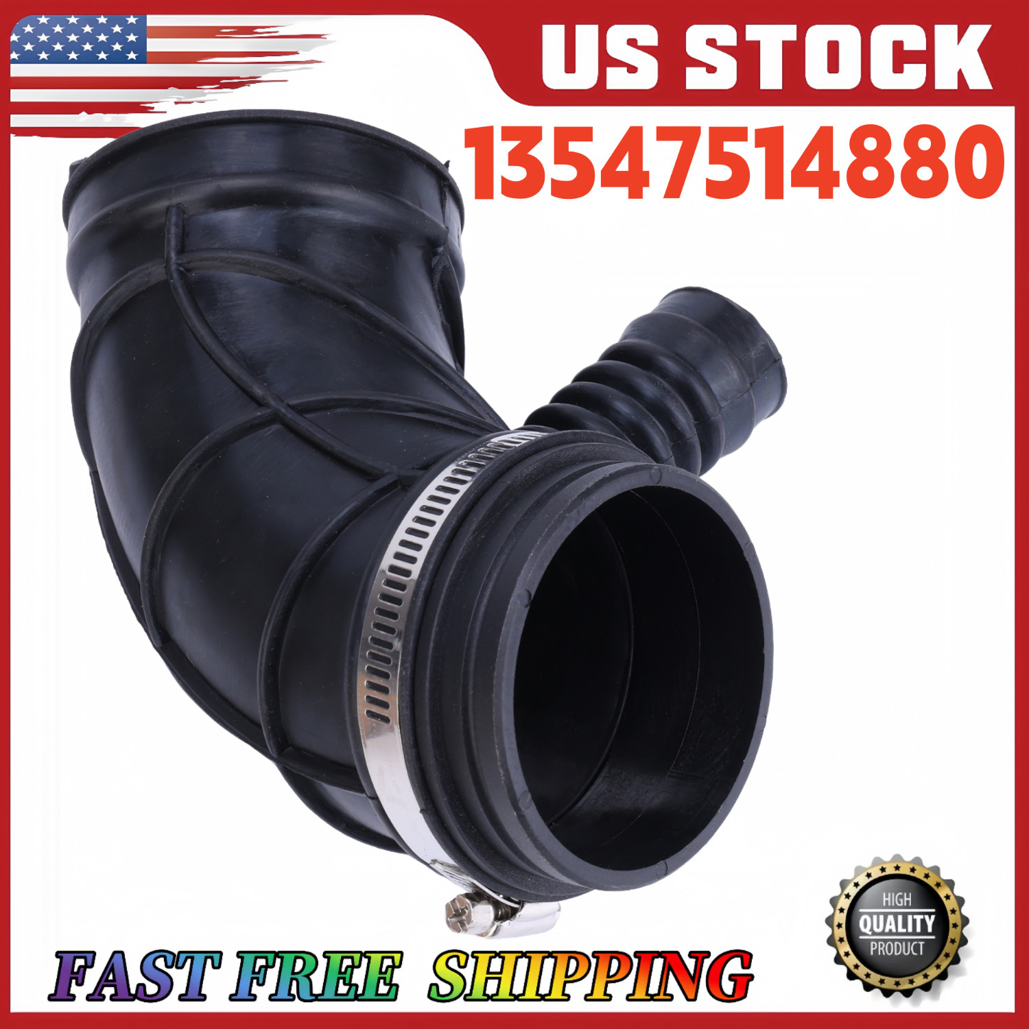 13547514880 For BMW Z4 E85 Roadster 2.5i Tube Elbow Throttle Intake Boot US