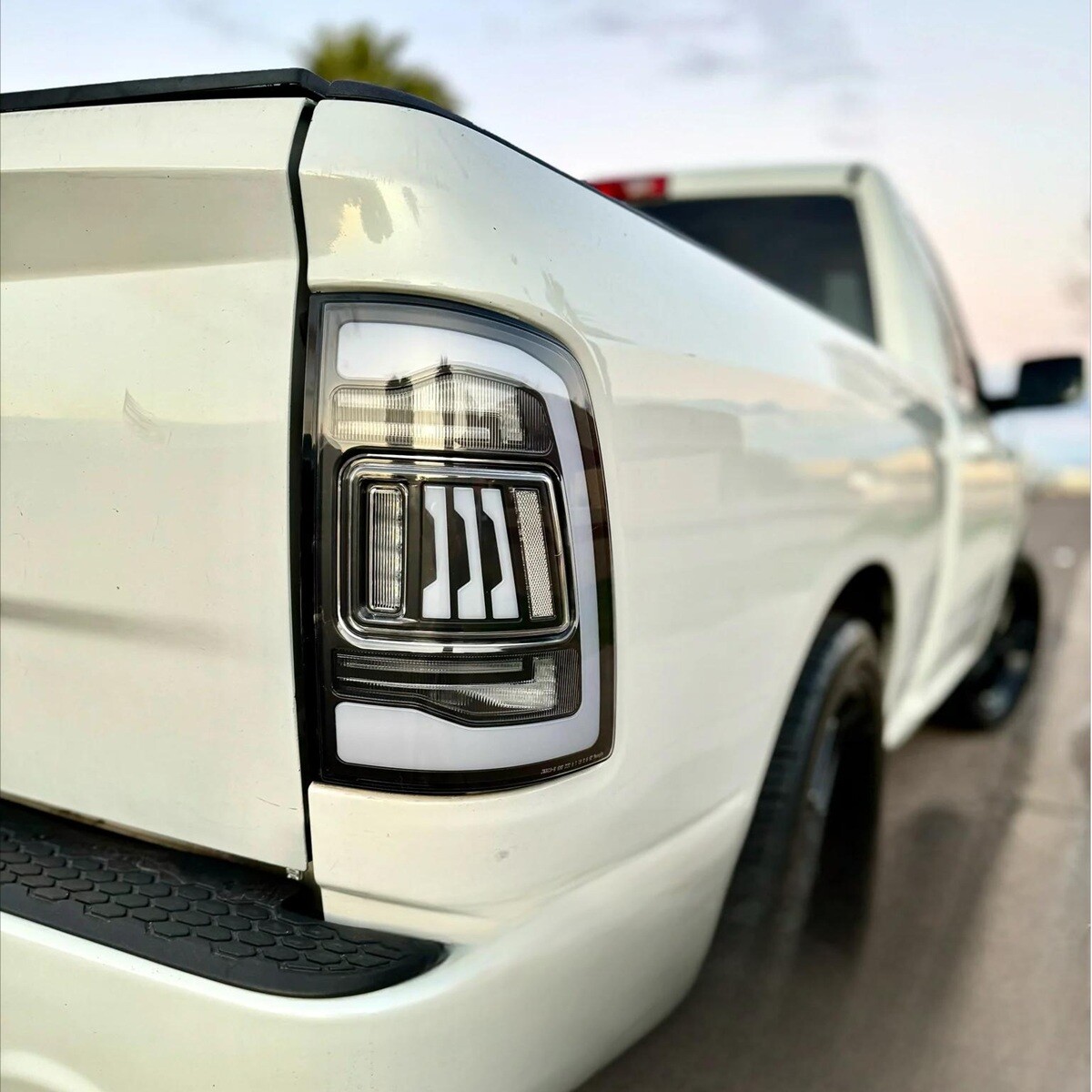 2 PCS Clear White LED Tail Light for 2009-18 Dodge Ram 1500 2500 3500 Rear Lamp