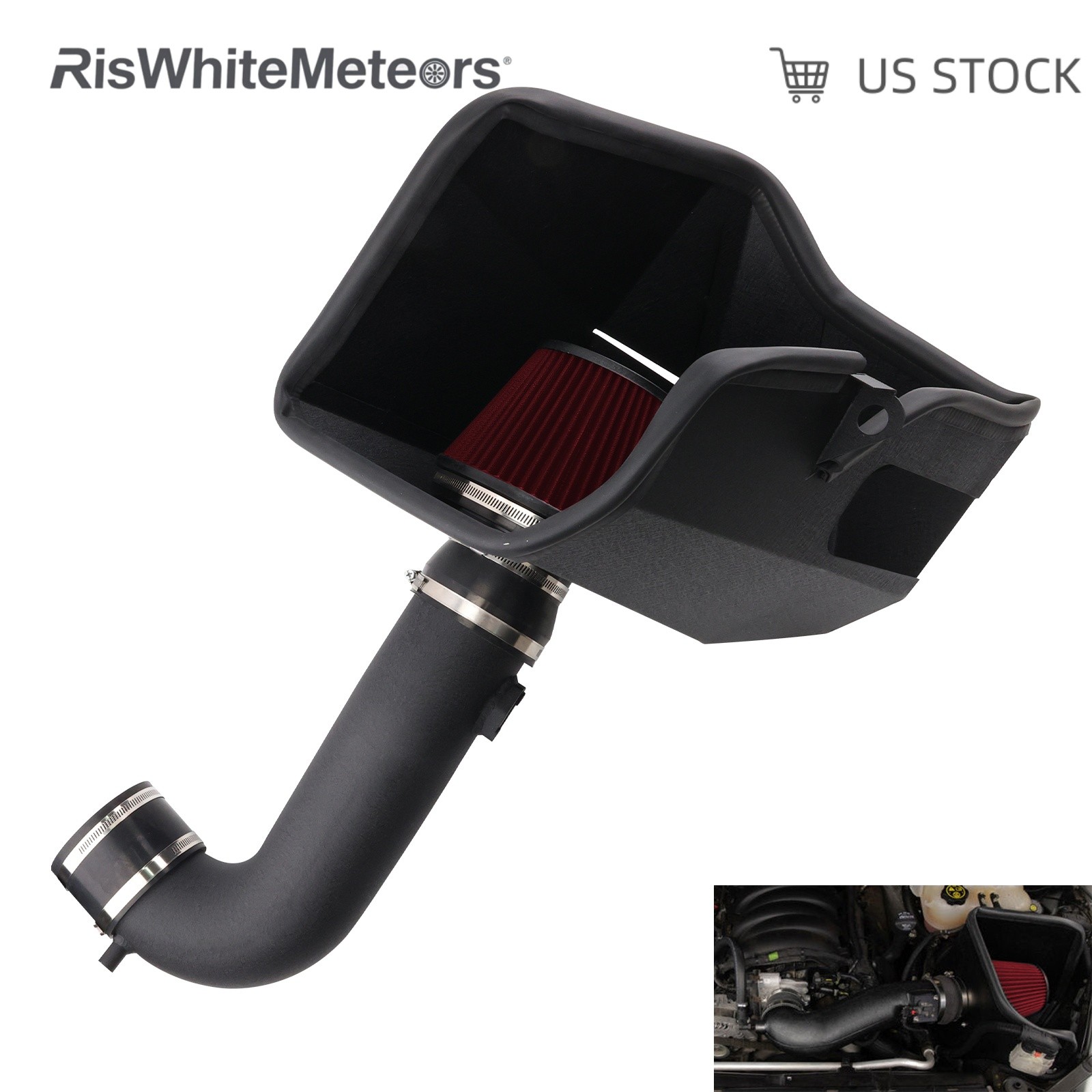 Cold Air Intake Kit For 2019-25 Chevrolet Silverado GMC Sierra 1500 5.3L 6.2L V8