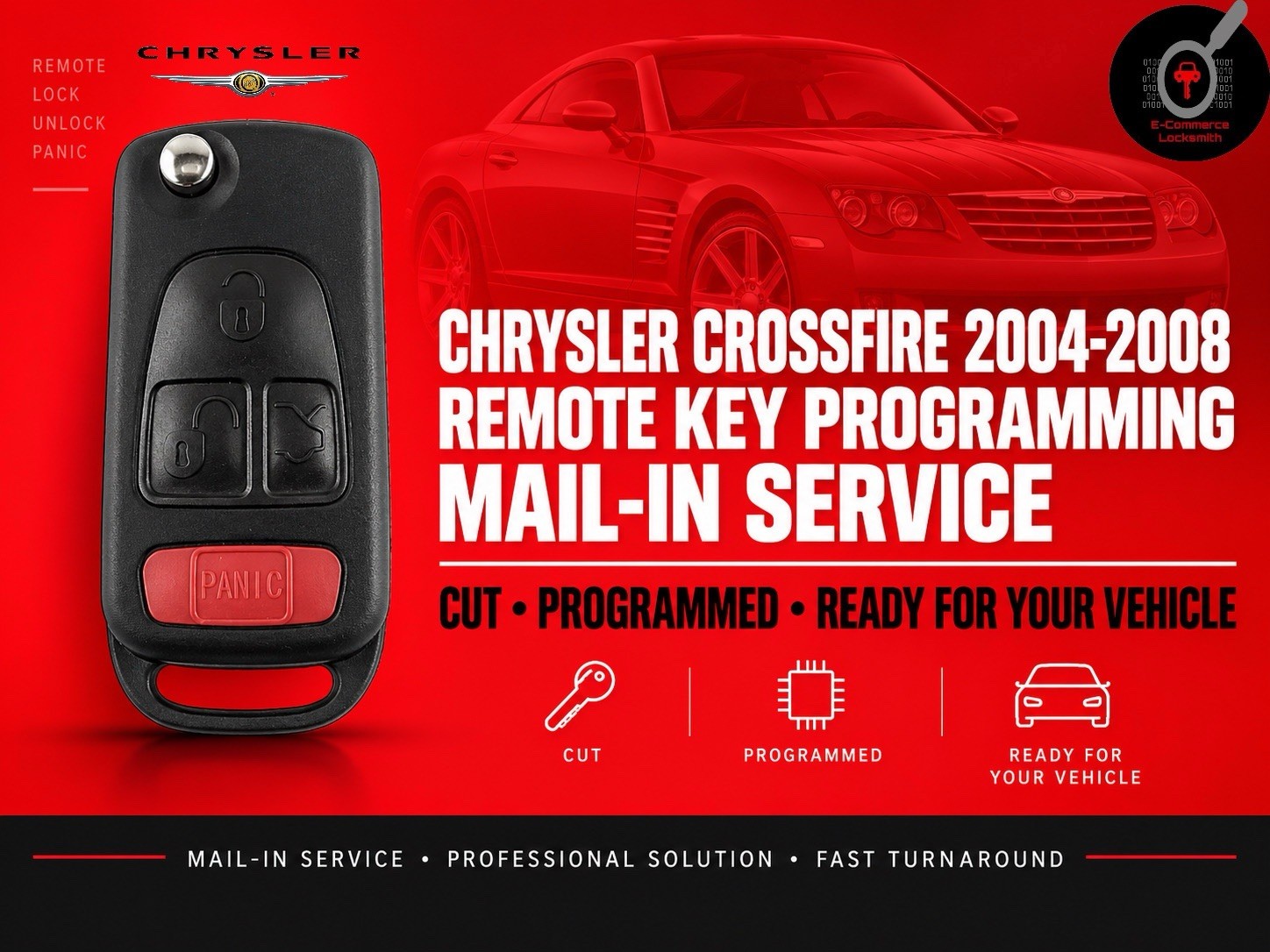 2004-2008 Chrysler Crossfire Remote Key Program By SKREEM Module Mail-In Service