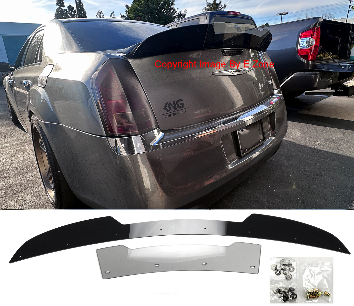 Gen 1 Trunk Decklid Spoiler Gurney Flap Wicker bill For 11-Up Chrysler 300 300C