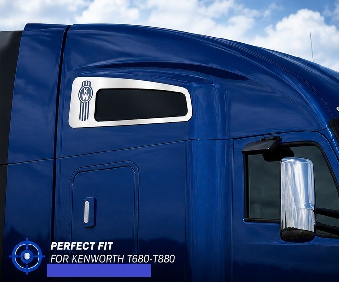 Kenworth T680-T880 Upper Sleeper Window Trims With Kenworth T680-T880 Upper Sleeper Window Trims With