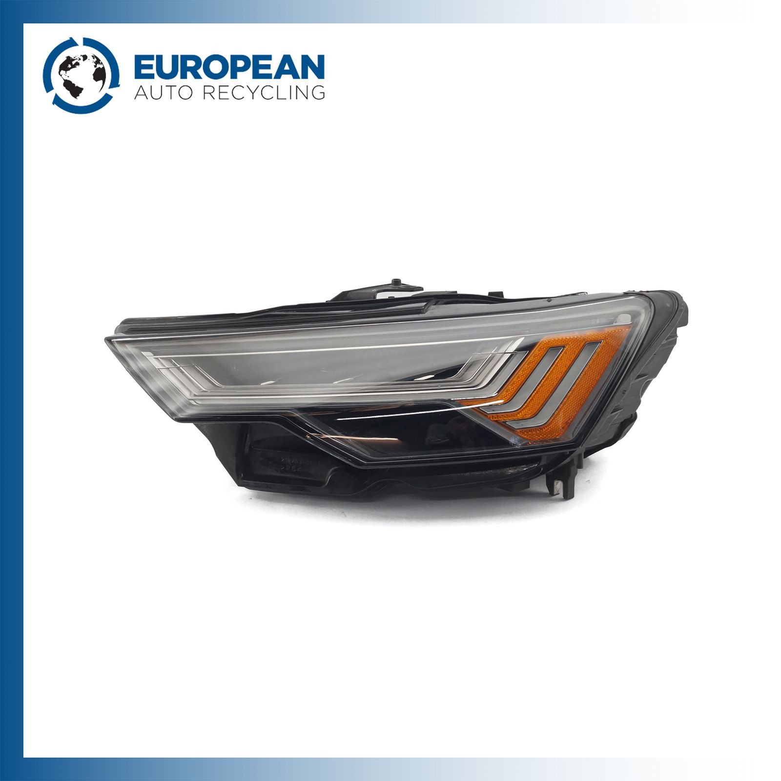 19-24 AUDI A6 Left Drivers Side Headlight Housing - ONE LED STRIP DEFECTIVE -OEM