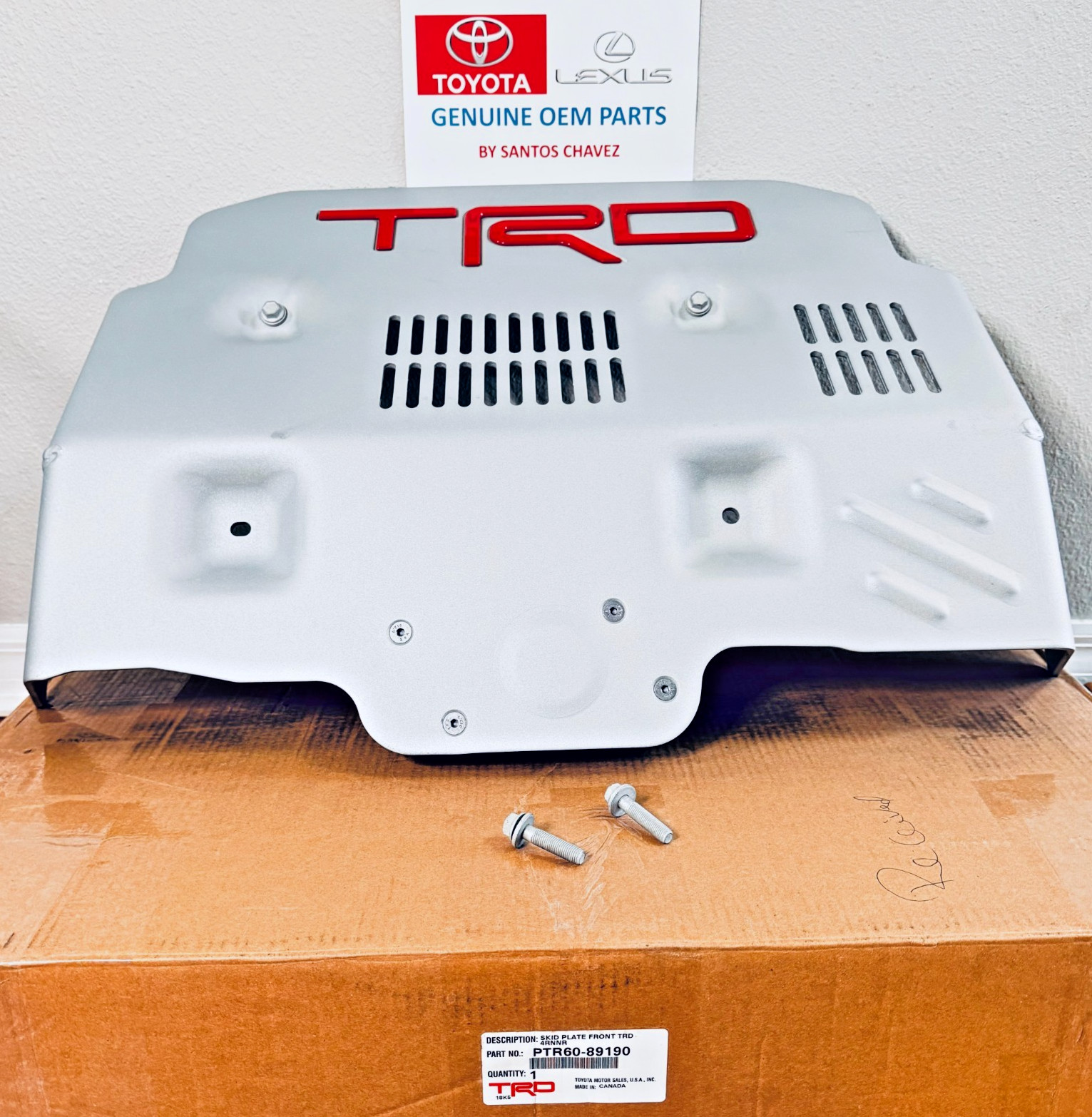 2019-2024 TOYOTA 4RUNNER  TRD PRO SKID PLATE GENUINE OEM PART PTR60-89190