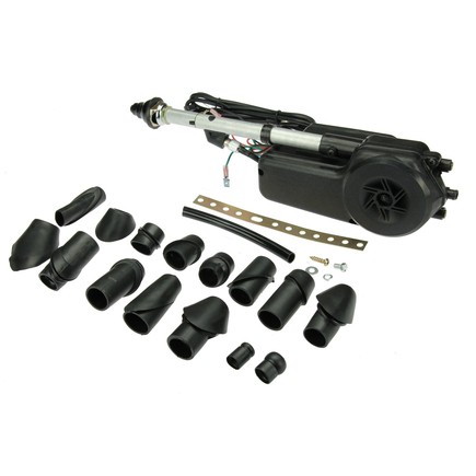 URO AUTA2050B Automatic Power Antenna Kit, Black Mast, for European Classic Cars