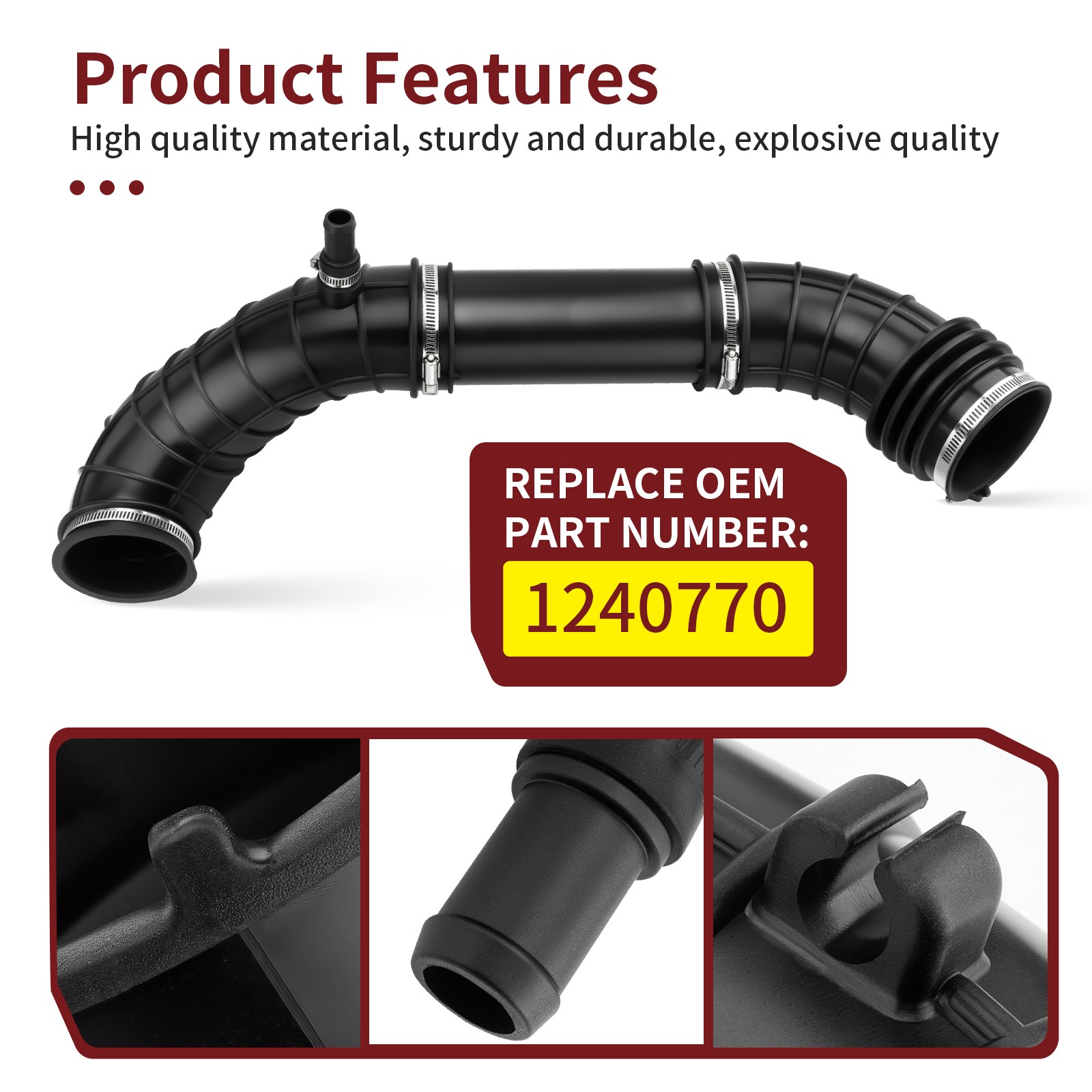 Intake Duct Tube Assembly 1240770 For Polaris 2014-2023 RZR 1000 XP 4 Brand New