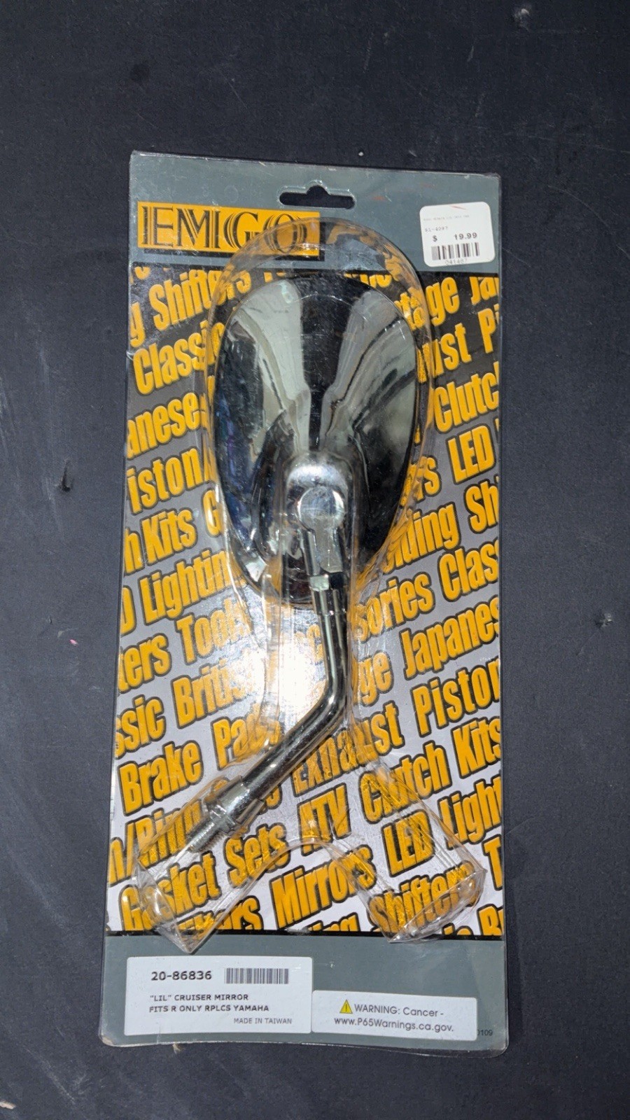 EMGO MOTORCYCLE REPLACEMENT MIRROR 20-86836 NEW IN PACKAGE Lil Cruiser Yamaha EMGO MOTORCYCLE REPLACEMENT MIRROR 20-86836 NEW IN PACKAGE Lil Cruiser Yamaha