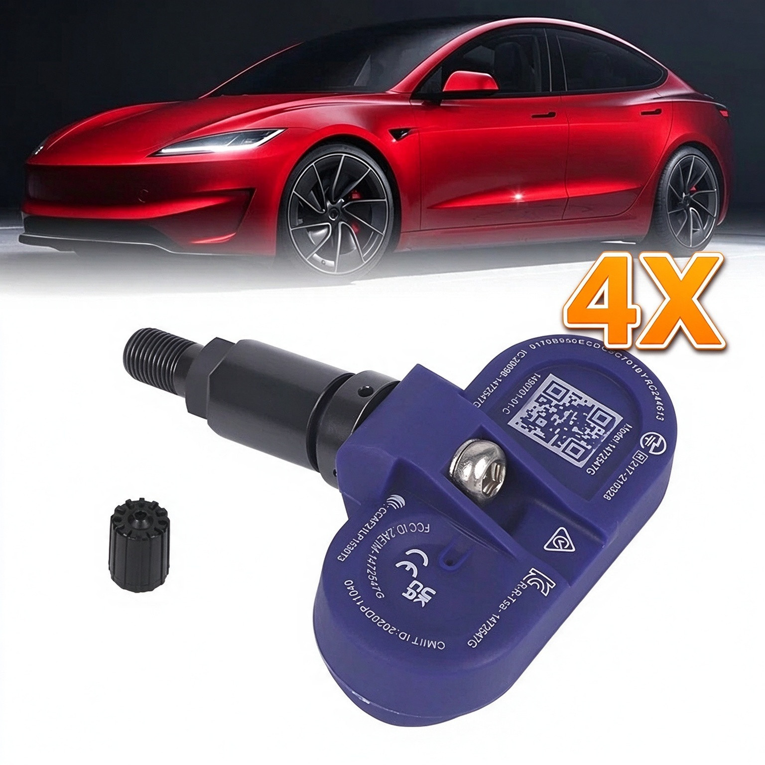 4X Tire Pressure Sensor TPMS For Tesla Model 3 S X Y 1472547 149070101C 1472547G