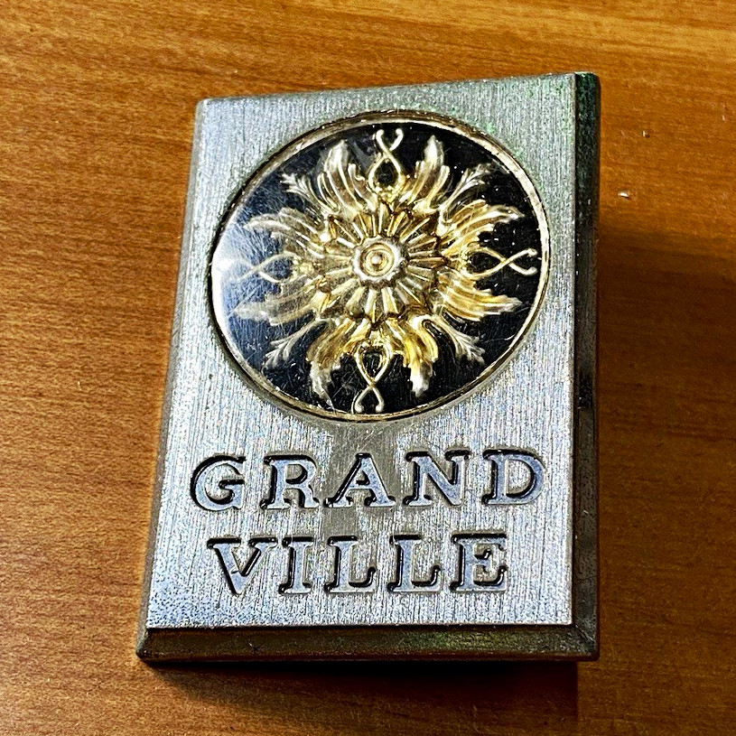 Vintage 1972 Pontiac Grand Ville Roof Sail Panel Emblem Badge OEM 9895997