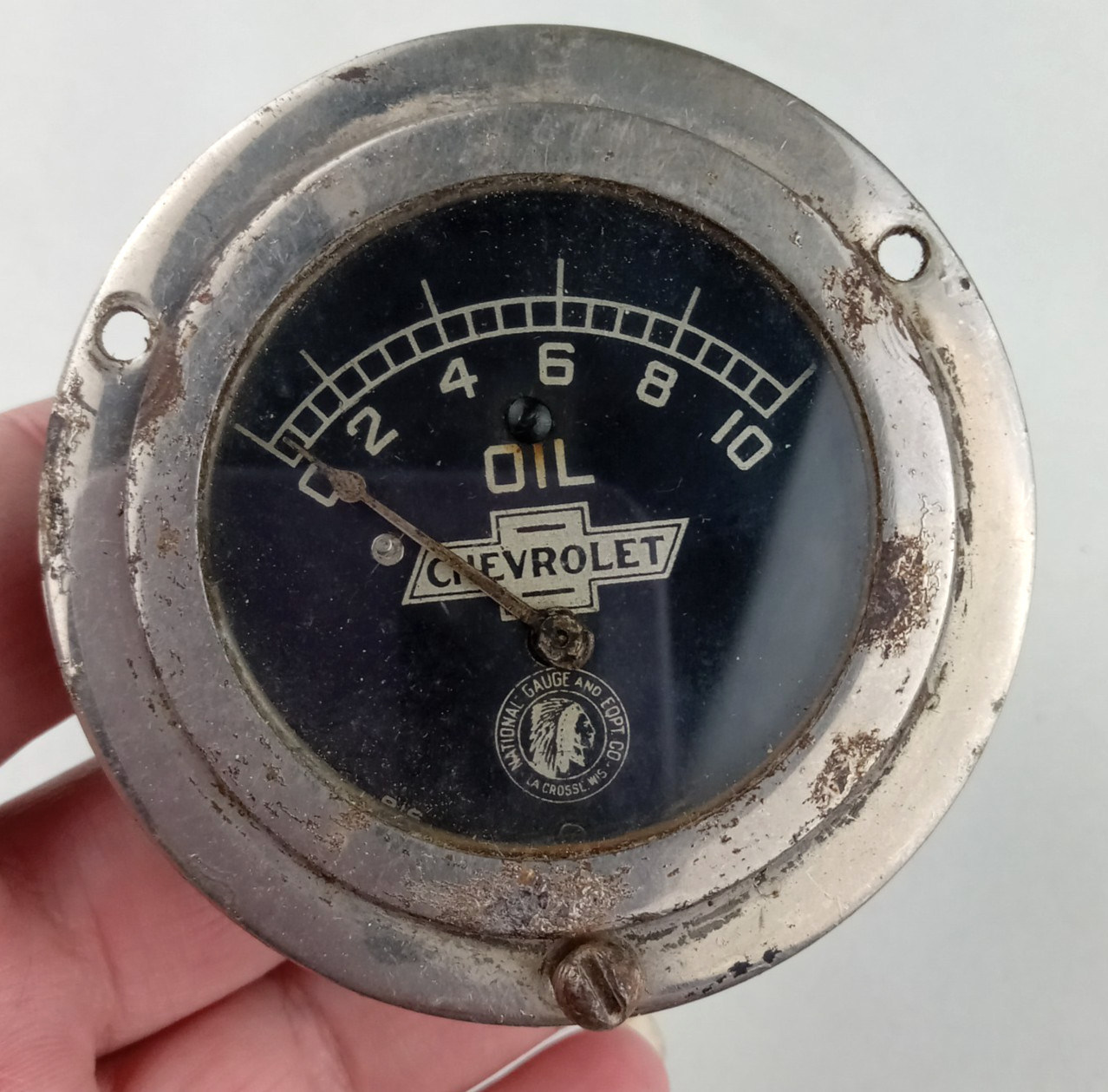 Antique 1917-25 Chevrolet Chevy Oil Gauge 916 National Gauge & Equipment Company Antique 1917-25 Chevrolet Chevy Oil Gauge 916 National Gauge & Equipment Company