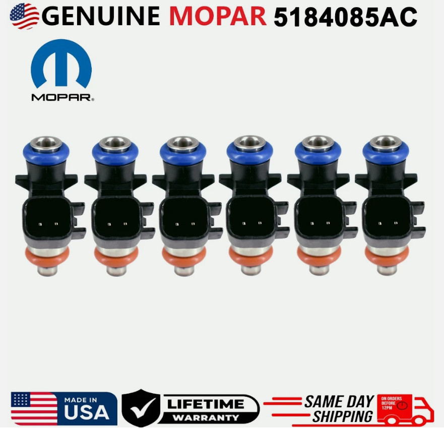 0280158233 6PCS Genuine Fuel Injectors Dodge Ram Chrysler Jeep 3.6L 5184085AC US