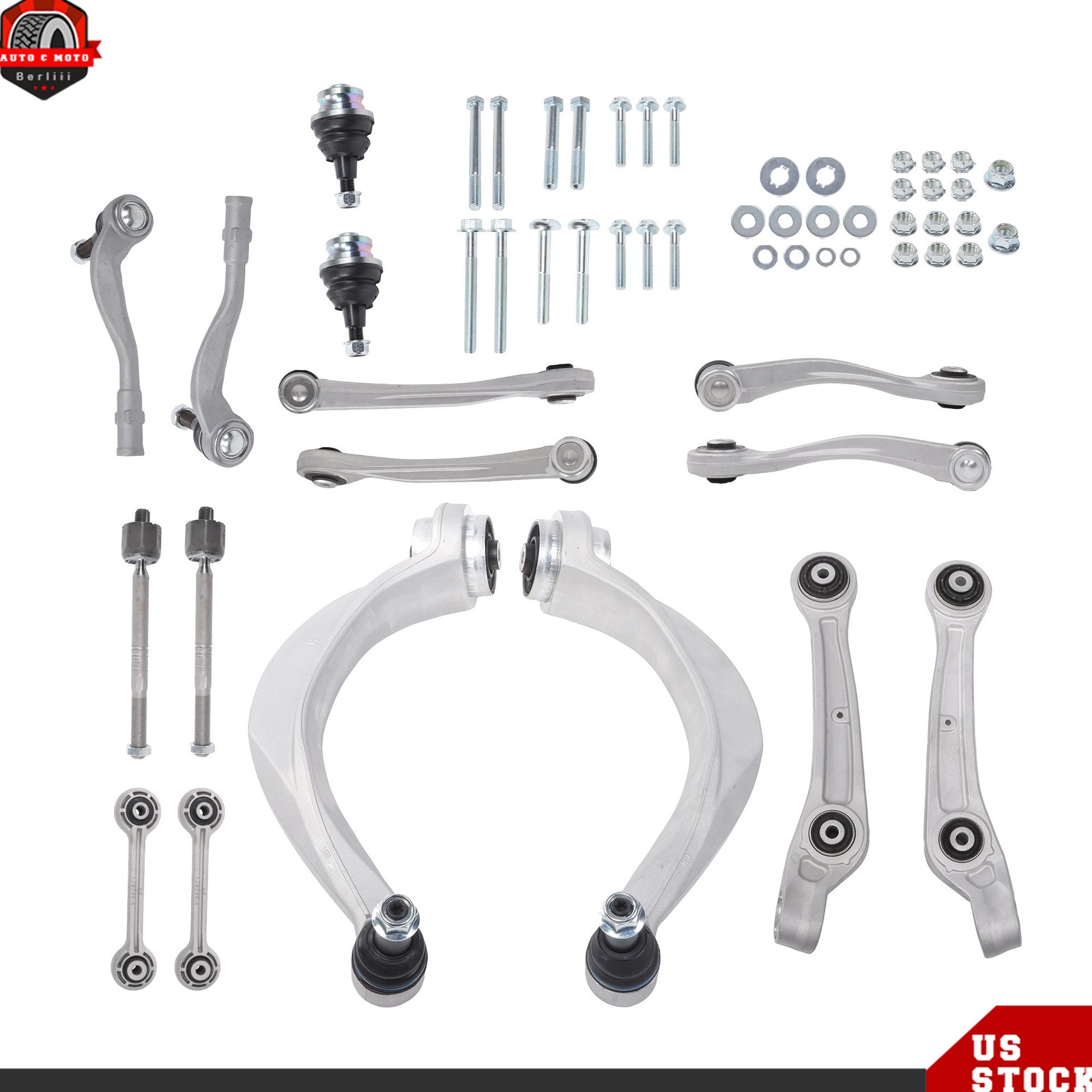 16x For Audi A8 D4 11-16 Front Lower Suspension Control Arms & Ball Joints Kit
