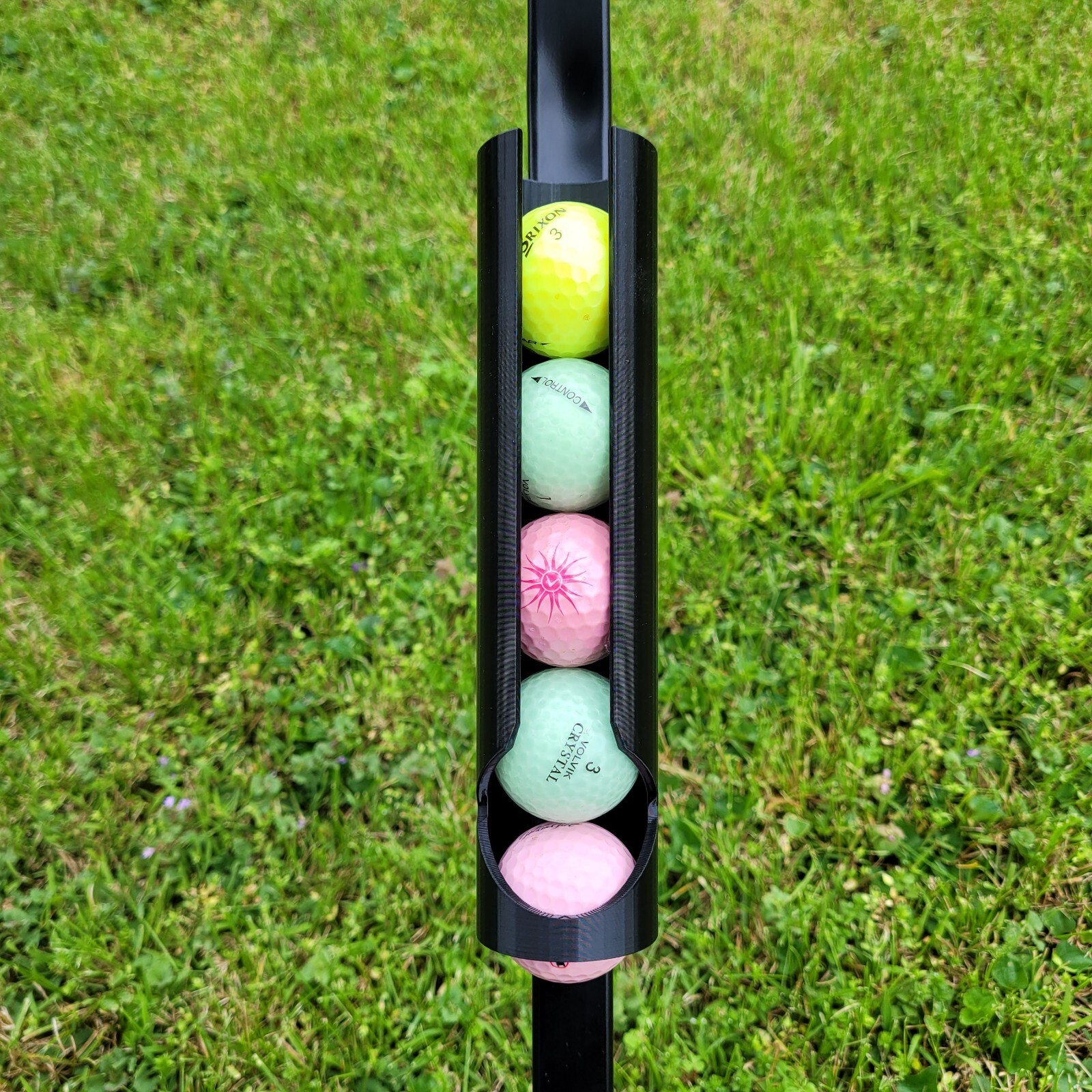 Magnetic Golf Ball Holder & Dispenser for Golf Cart -Uses Neodymium Magnets