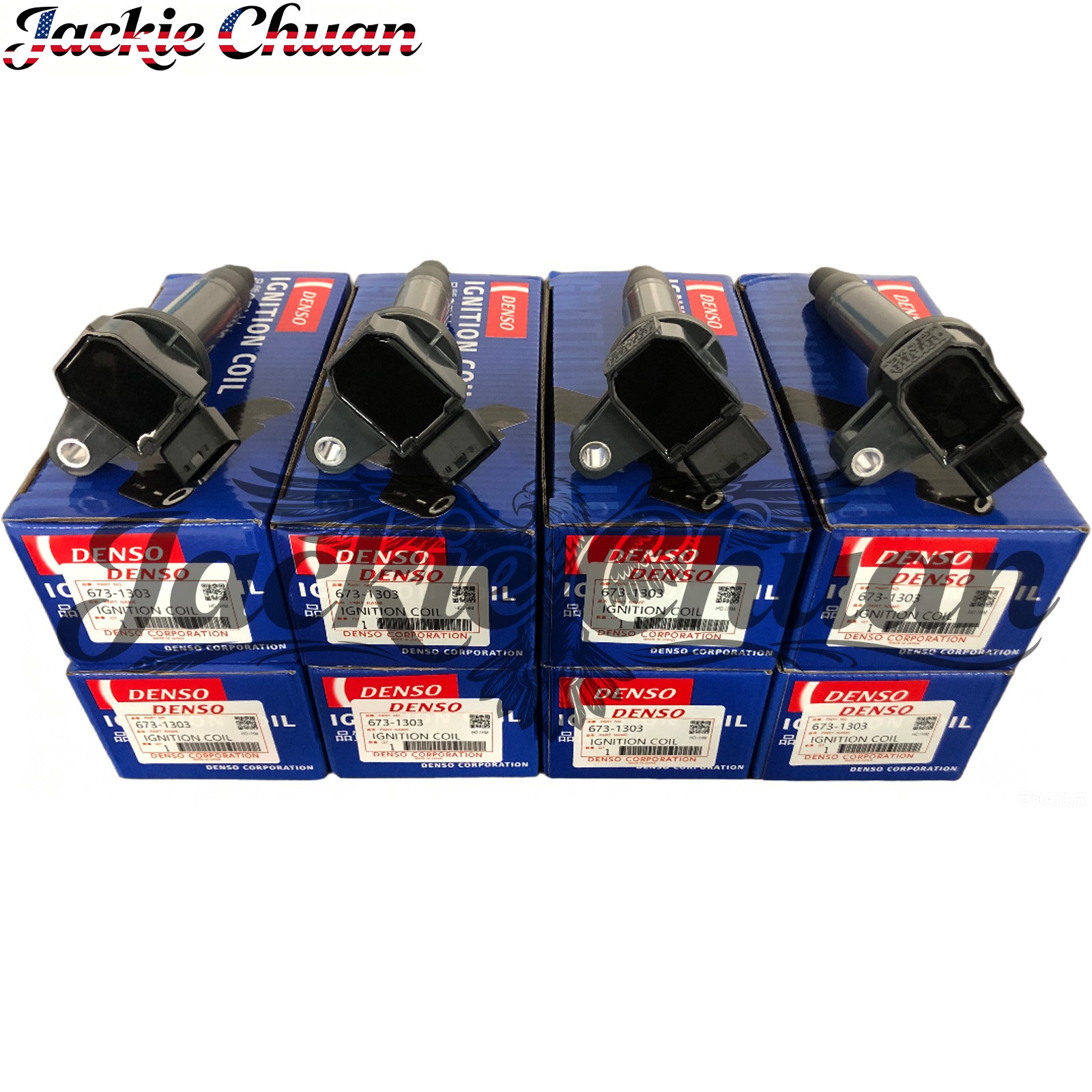 8Pcs Denso OEM 673-1303  Ignition Coils For 1998-2010 TOYOTA Tundra 90919-02230
