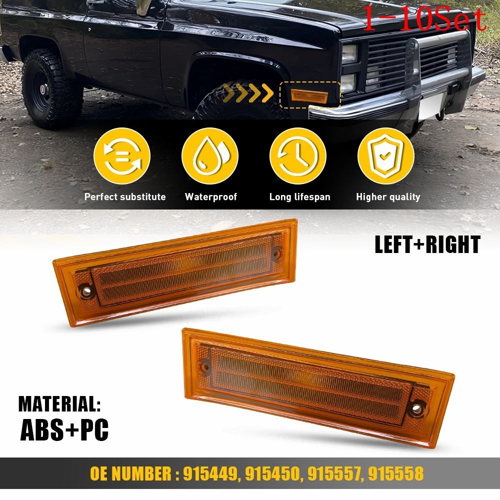 Side Marker Light For 81-91 Chevy GMC C/K 10 Truck Suburban Blazer Jimmy 1-10Set