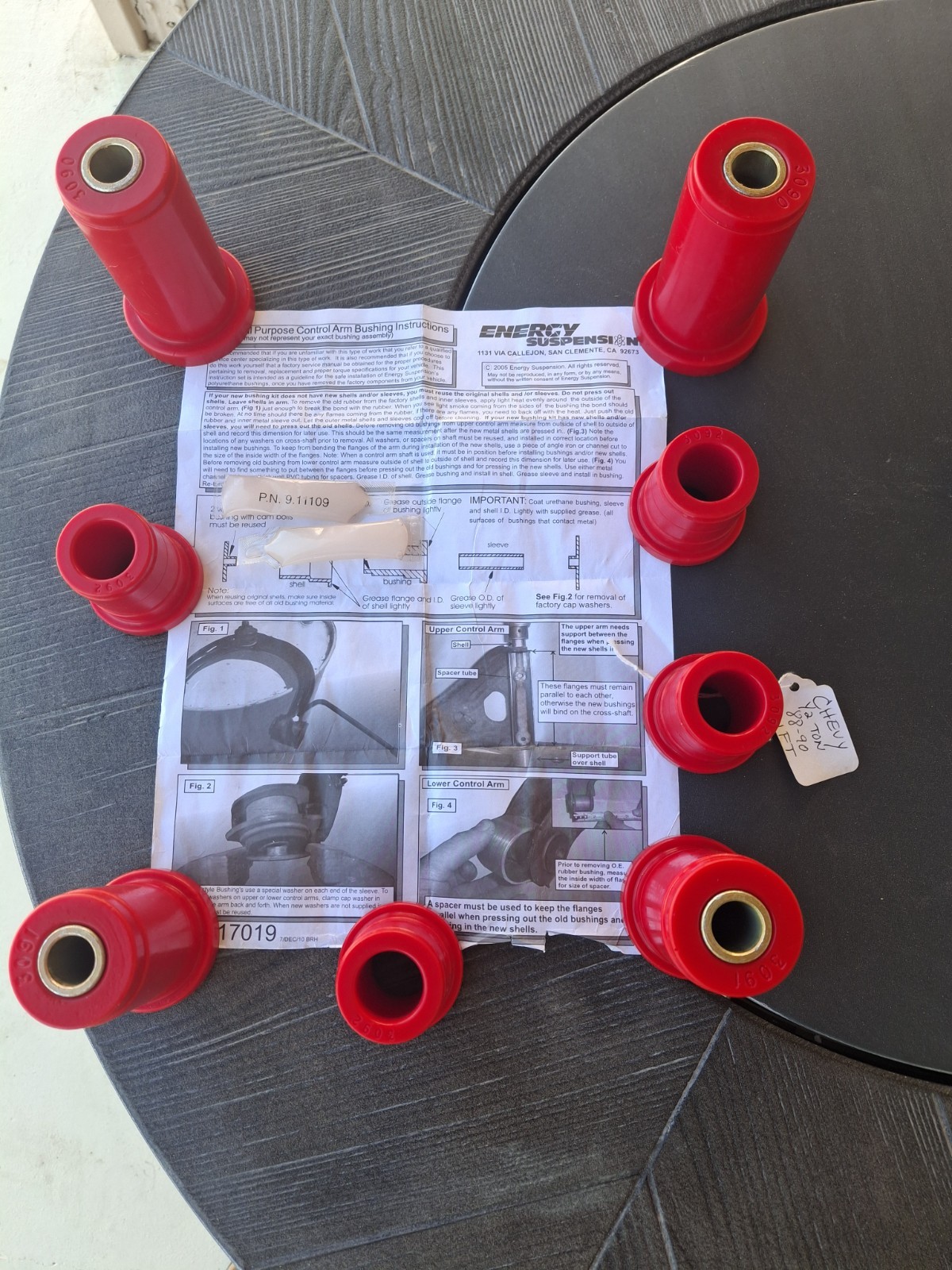 Energy Suspension Chevy Front Spring & Shackle Bushing - Red Energy Suspension Chevy Front Spring & Shackle Bushing - Red