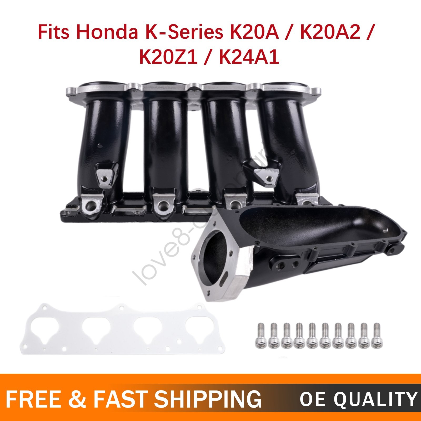Black K-Series Split Intake Manifold Ultra Street 400HP for Honda K20A/K24A1 Black K-Series Split Intake Manifold Ultra Street 400HP for Honda K20A/K24A1