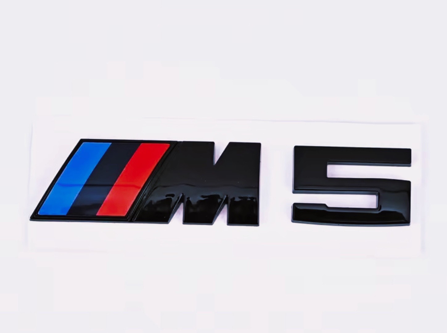 BMW M5 Black Rear Trunk Badge Emblem ABS Logo Standard Replacement