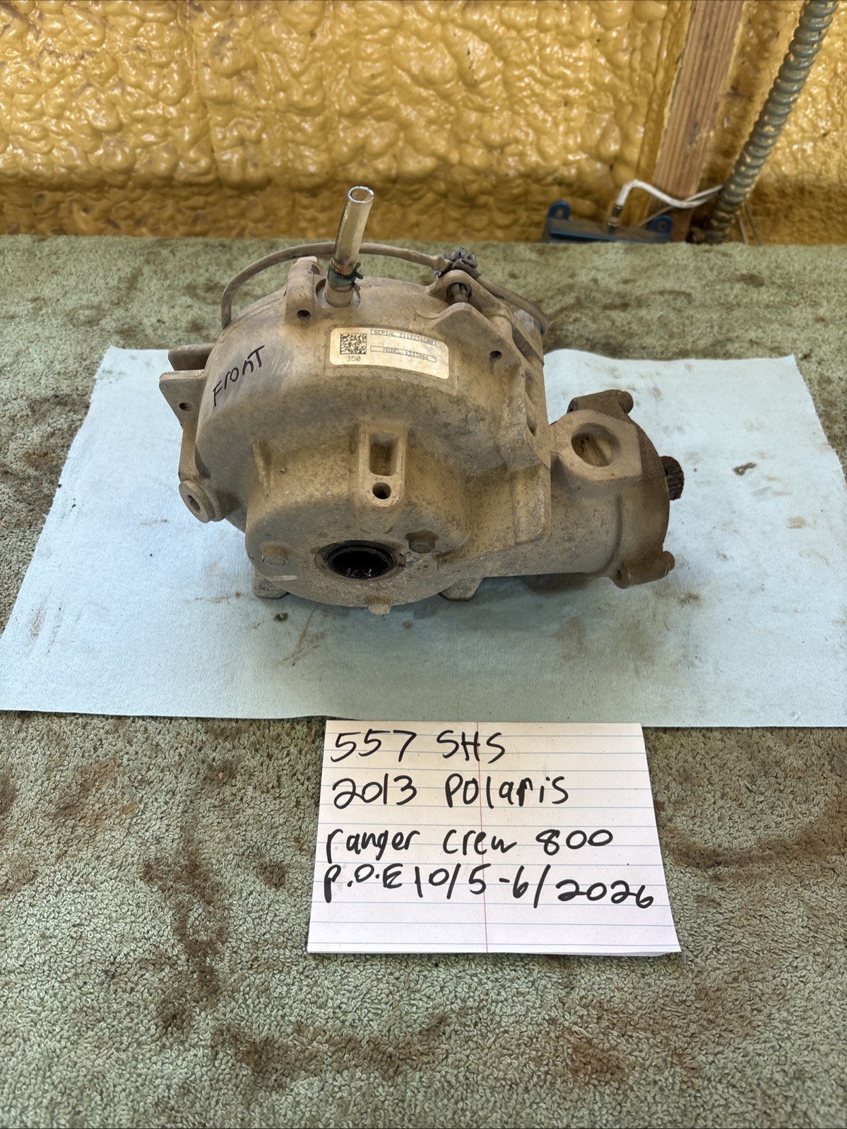 2013 Polaris Ranger Crew 800 Front Differential Diff Assembly 1333066 Used 557 2013 Polaris Ranger Crew 800 Front Differential Diff Assembly 1333066 Used 557