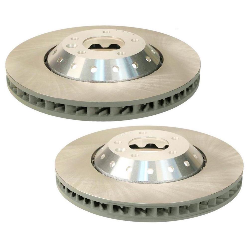 SHW Performance Pair Set of 2 Front 390mm Disc Brake Rotors For Porsche Cayenne