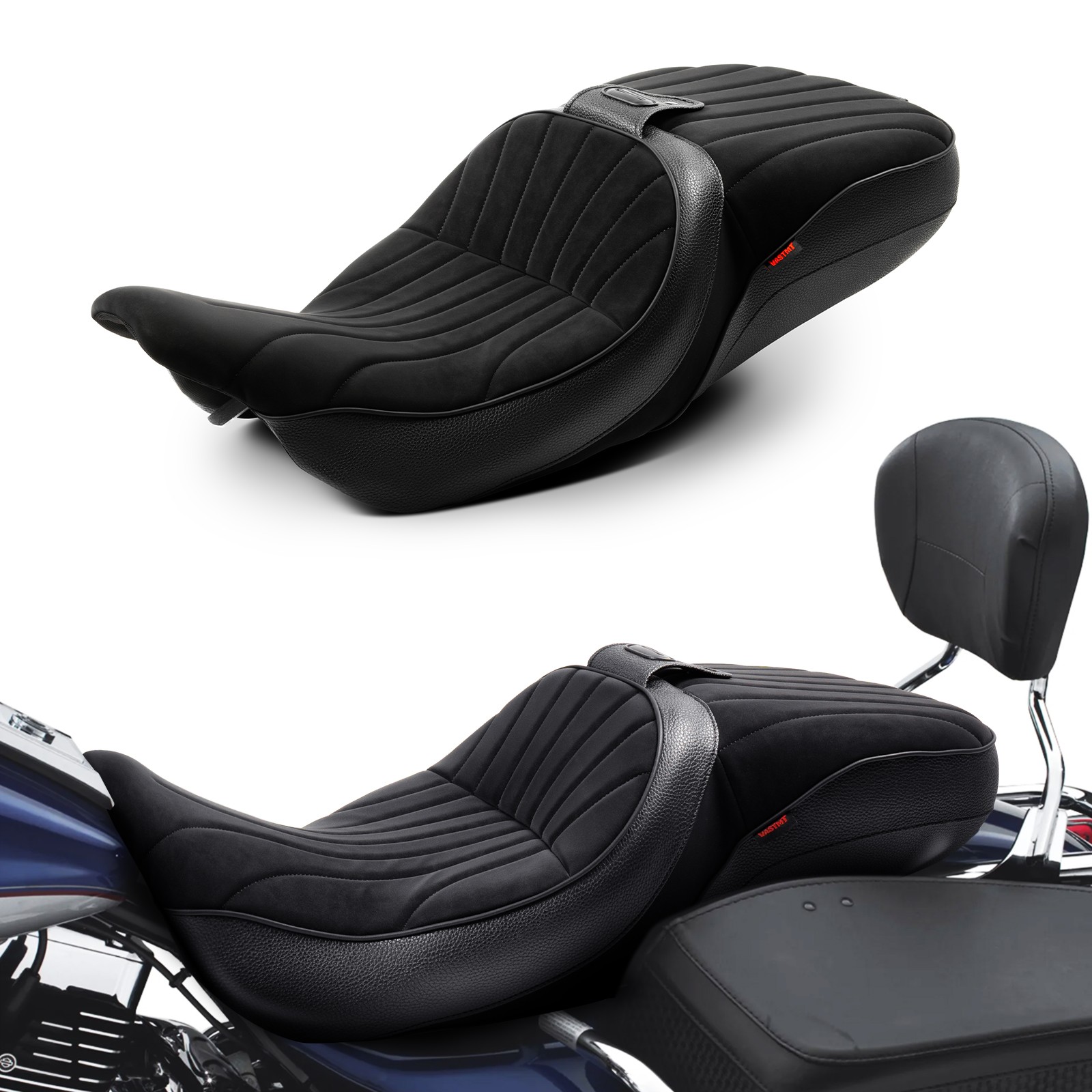 Driver Passenger Comfort Seat For Harley Electra Glide EFI FLHTI 1997-2007