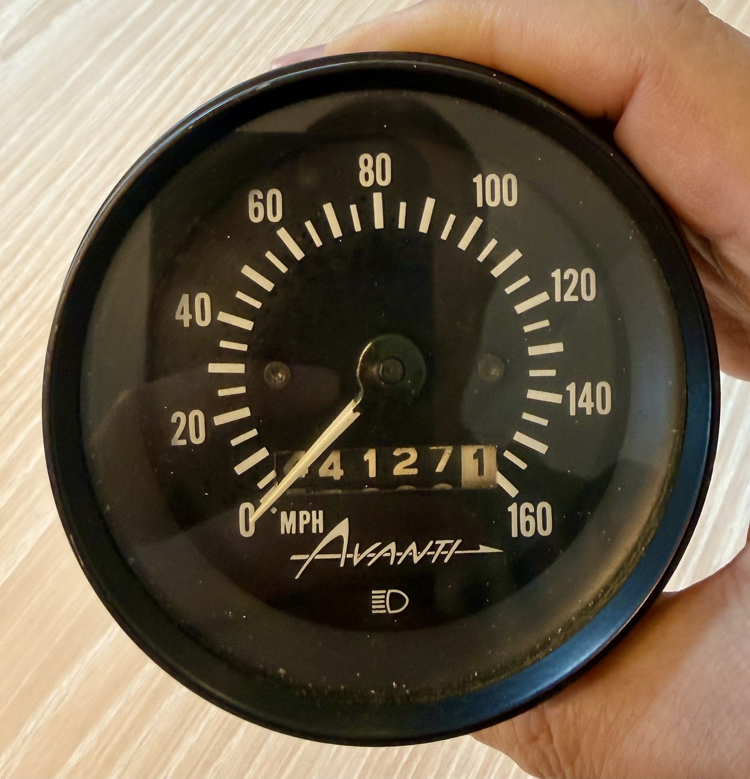 Original AVANTI Motors 160 MPH Speedometer – Authentic OEM Gauge – Rare – Original AVANTI Motors 160 MPH Speedometer – Authentic OEM Gauge – Rare –