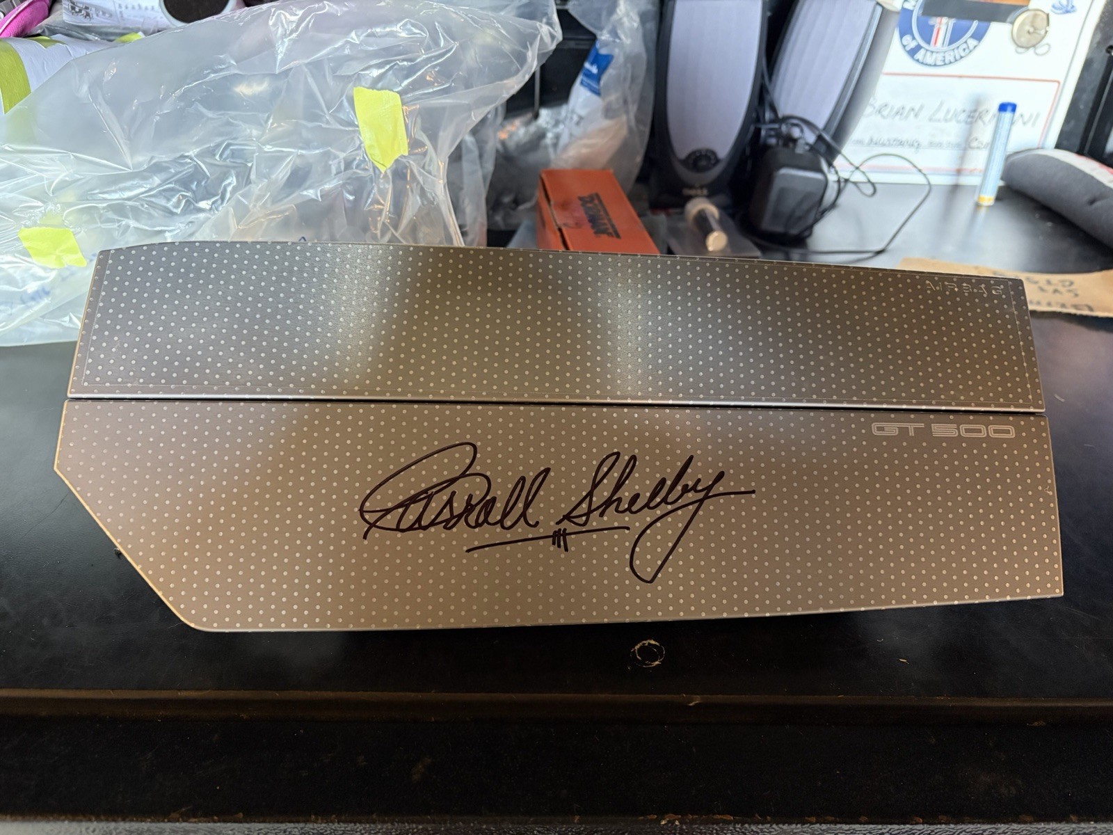 2010-2012 Ford Shelby GT500 passenger dash cover. -Signature COA 2010-2012 Ford Shelby GT500 passenger dash cover. -Signature COA