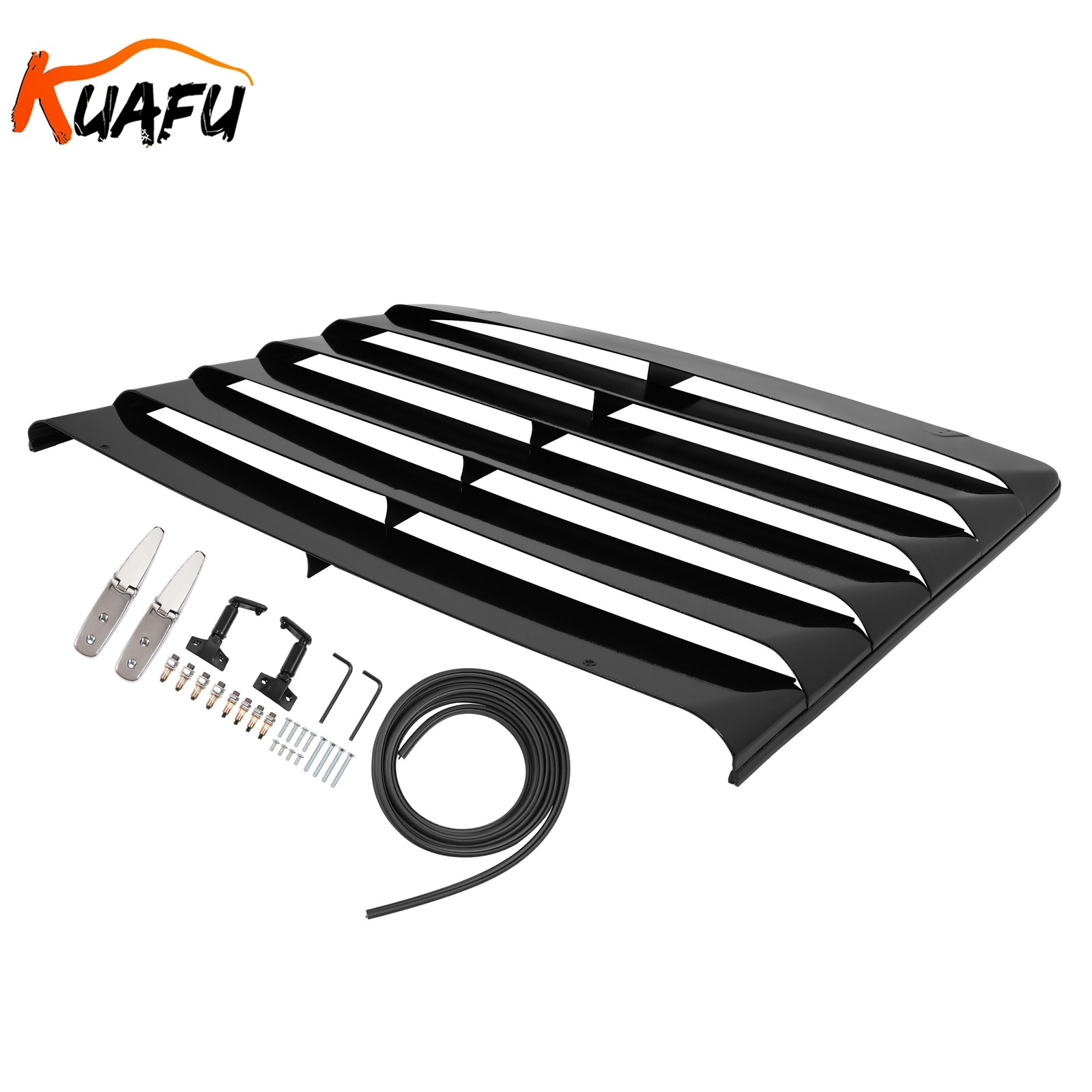 KUAFU Rear Window Louver For Ford Mustang 1969-1970 Sun Shade Cover Aluminum KUAFU Rear Window Louver For Ford Mustang 1969-1970 Sun Shade Cover Aluminum
