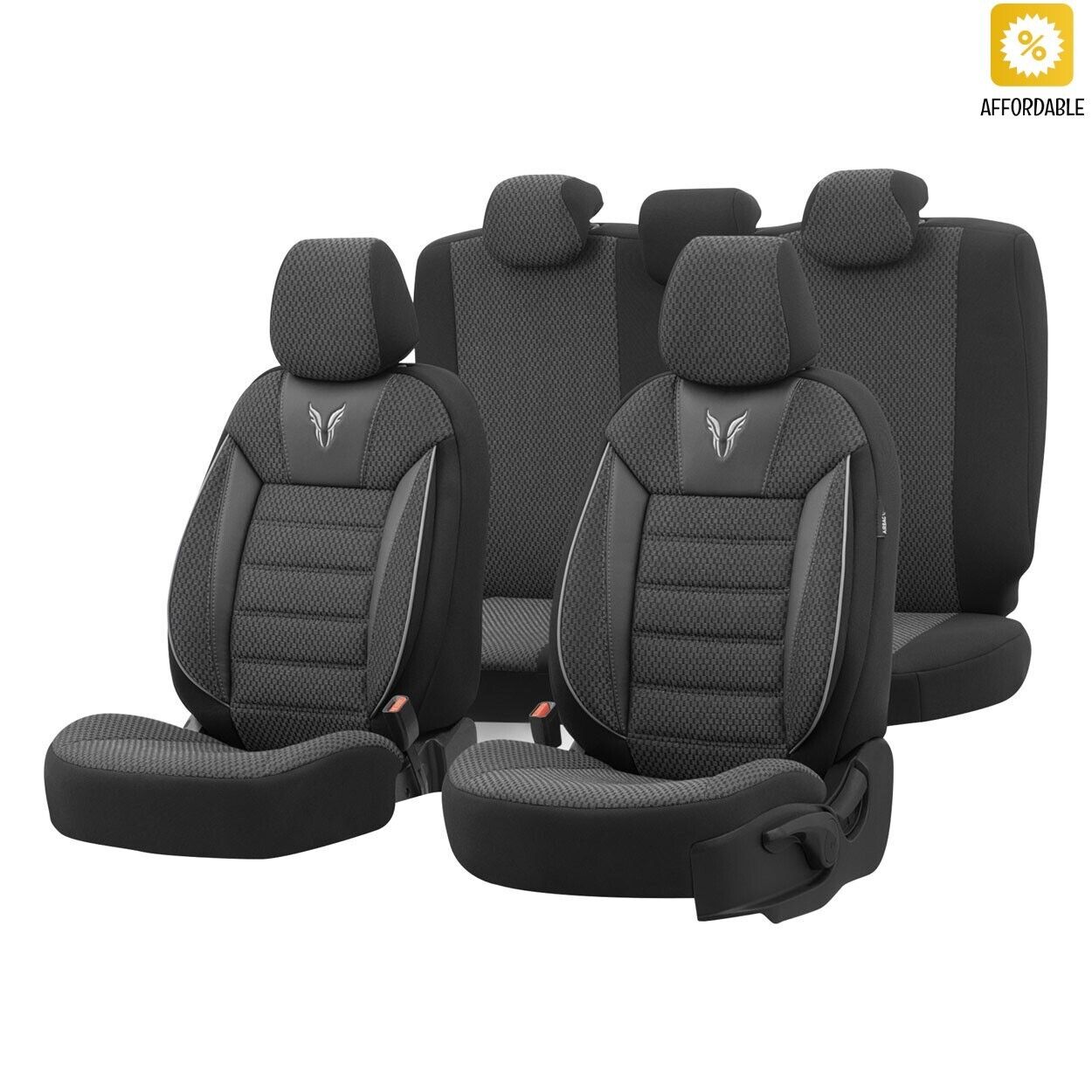 Car Seat Covers Set Universal Full Set OTOM TORO 902 BLACK/SMOKED Color NZ