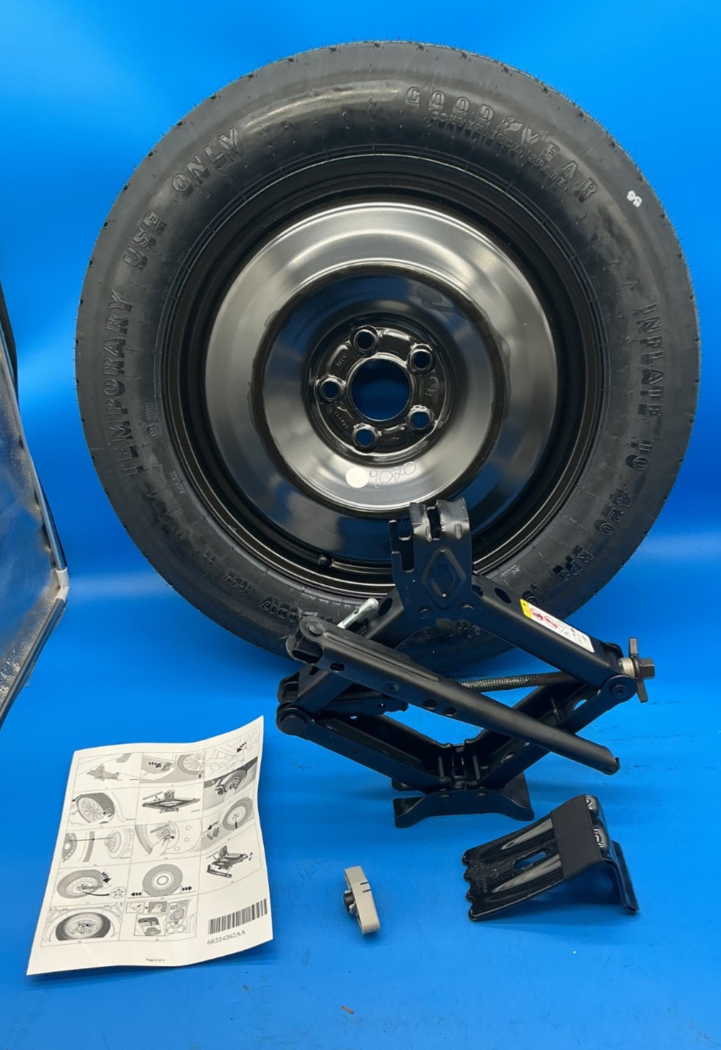 Spare Tire 17” Emergency Compact Donut W/ Jack - Fits: 2014-2019 Jeep Cherokee