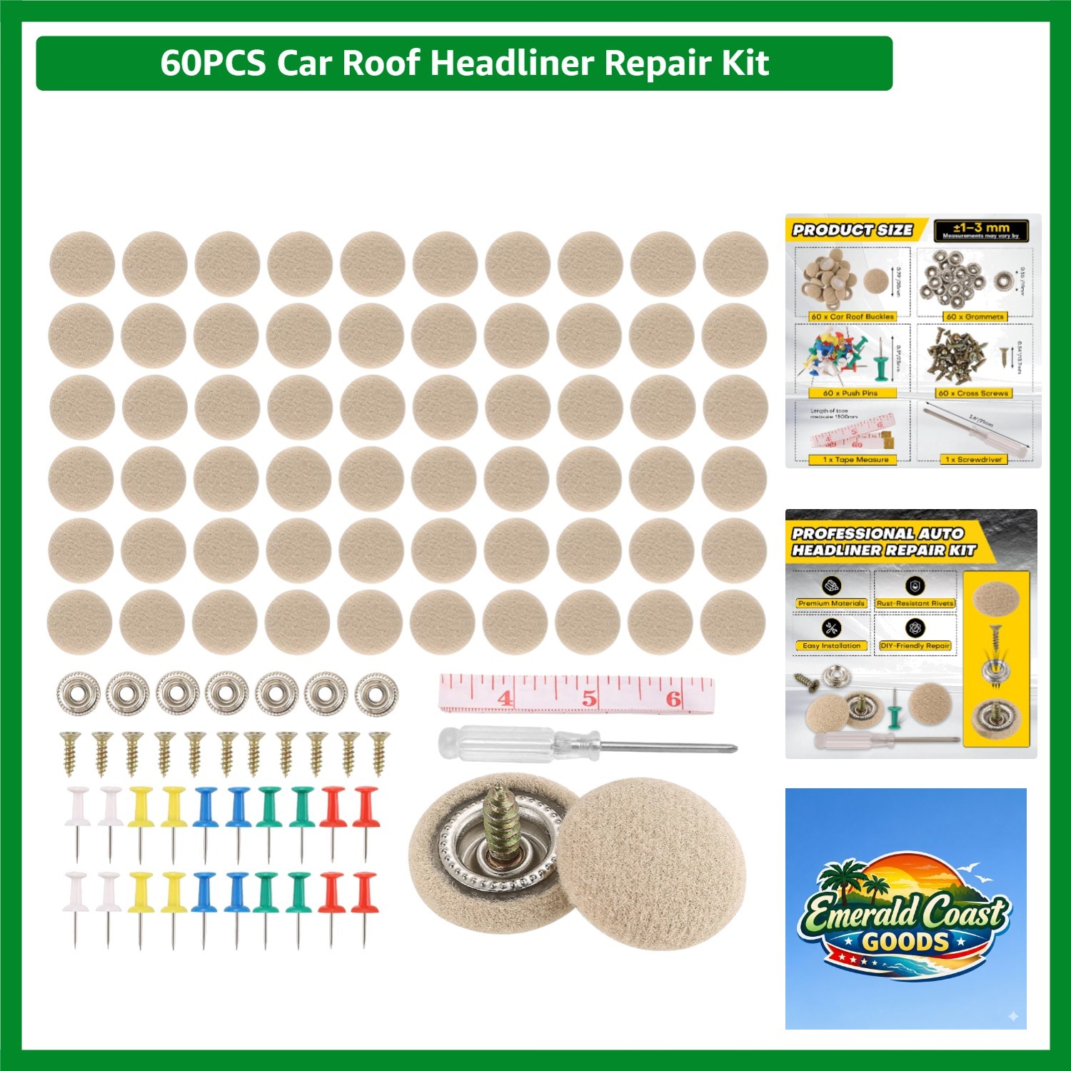 60PCS Car Roof Headliner Repair Kit 60PCS Car Roof Headliner Repair Kit