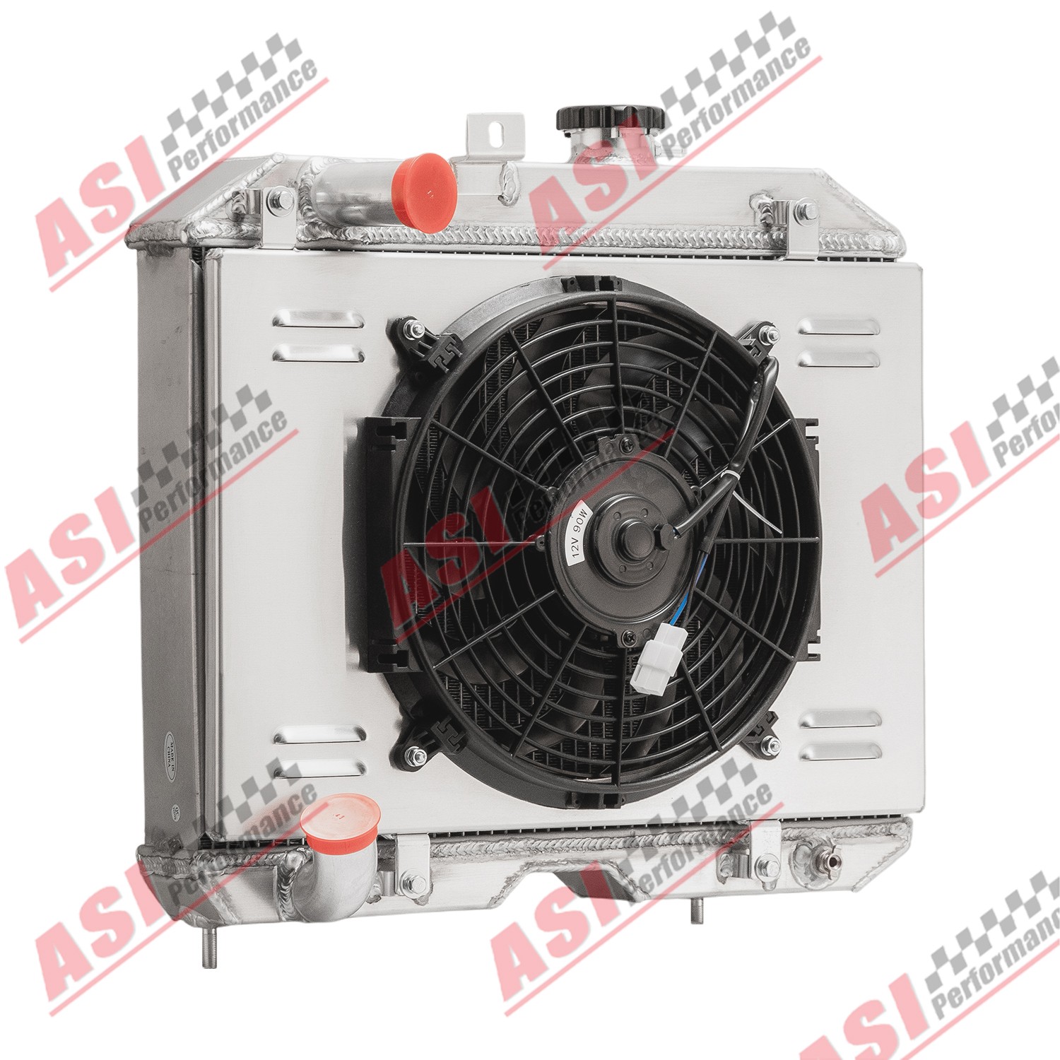 4Rows Radiator Shroud Fan Relay For 1943-1952 Jeep Willys CJ-2 2.2L 3.7L CC5241
